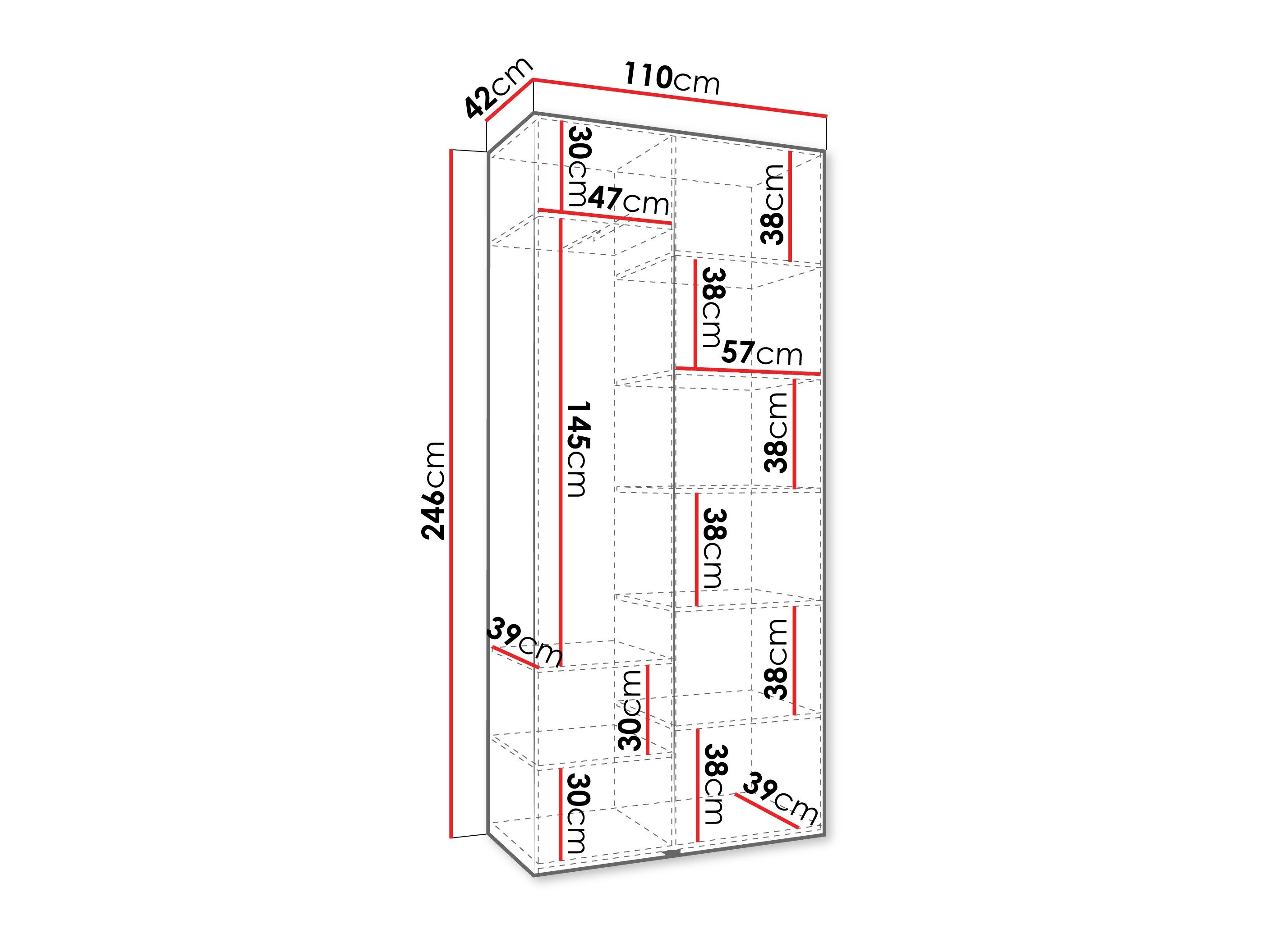 Kledingkast Hartford 562 (Wit)