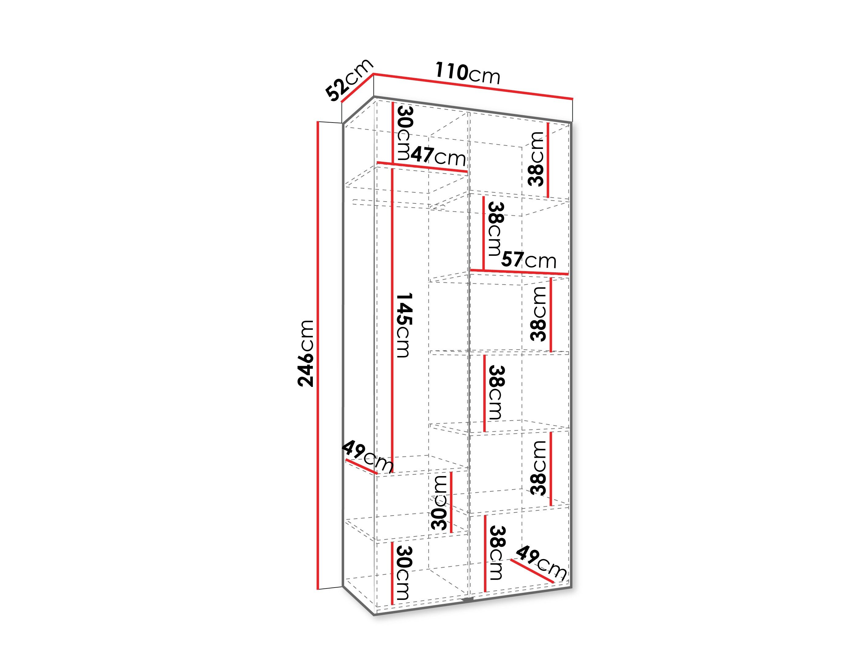 Garderobeskab Hartford 562 (Hvid)