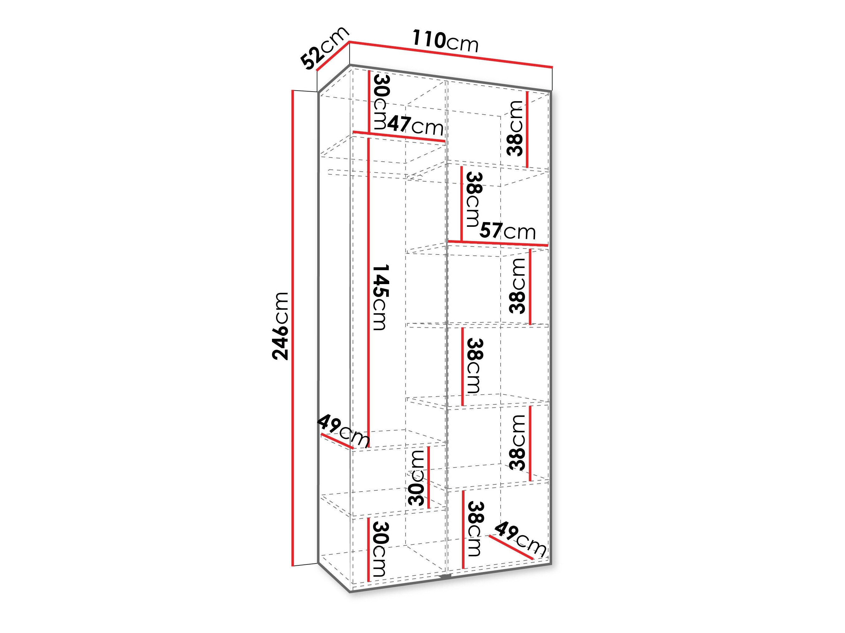 Garderobeskab Hartford 562 (Kashmir)