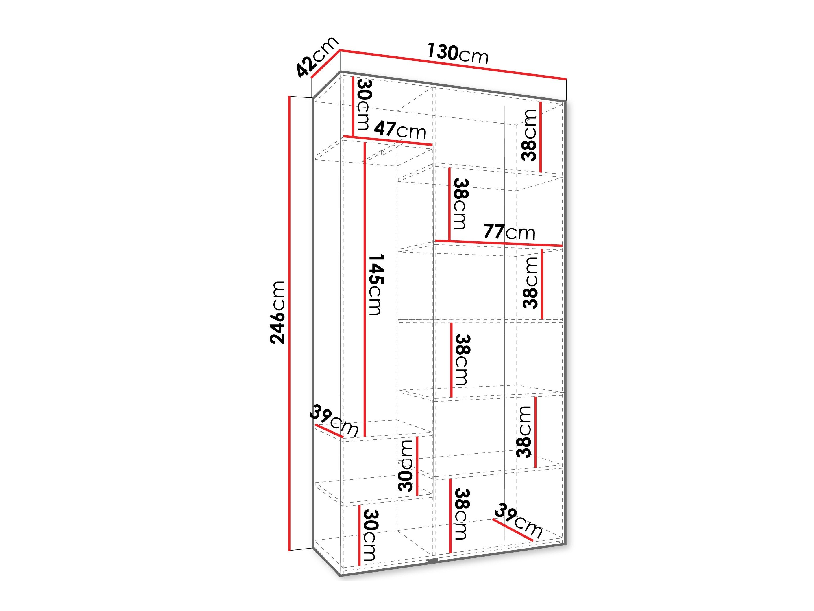 Garderobeskab Hartford 563 (Hvid)