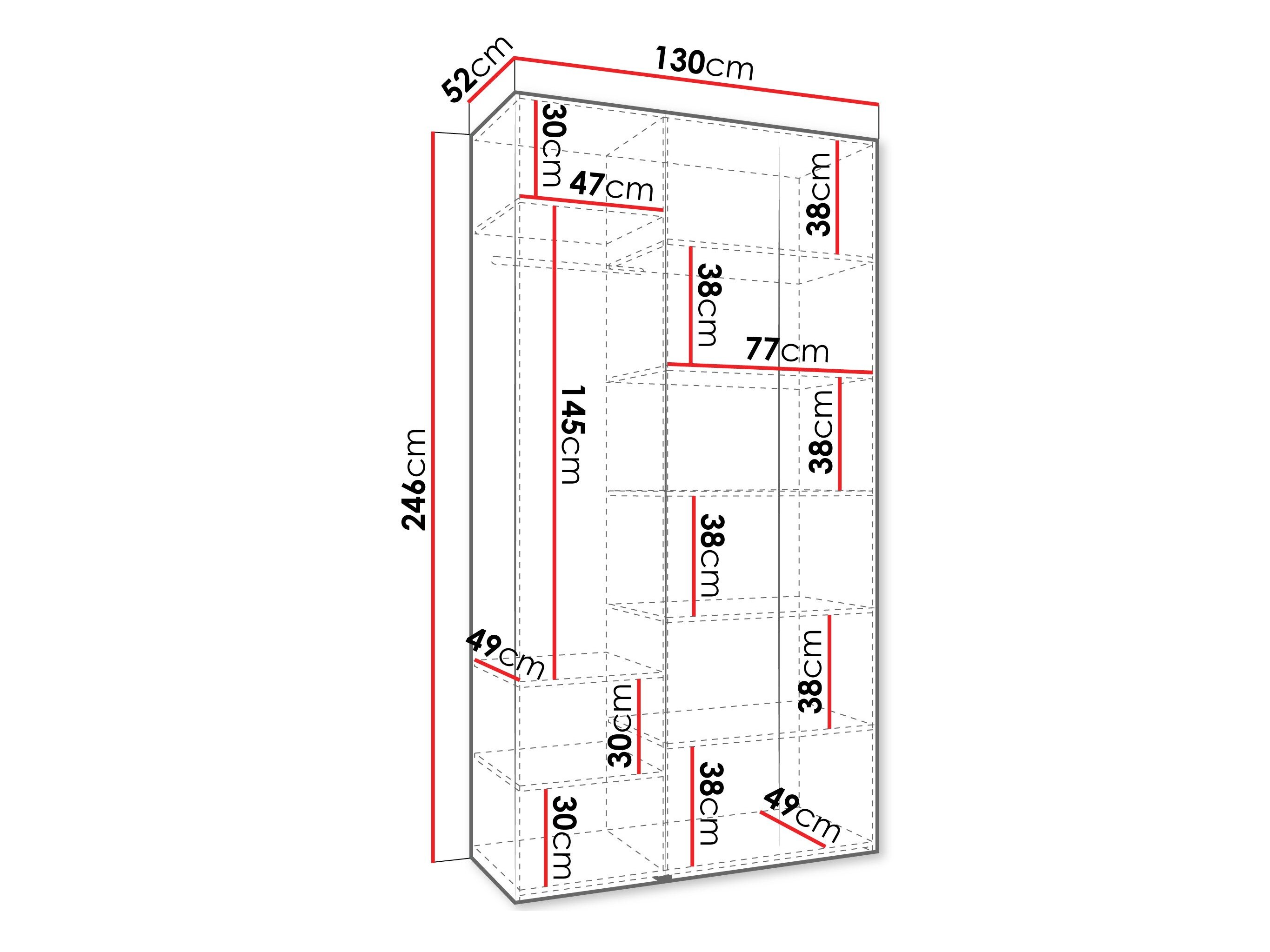 Garderobeskab Hartford 563 (Hvid)