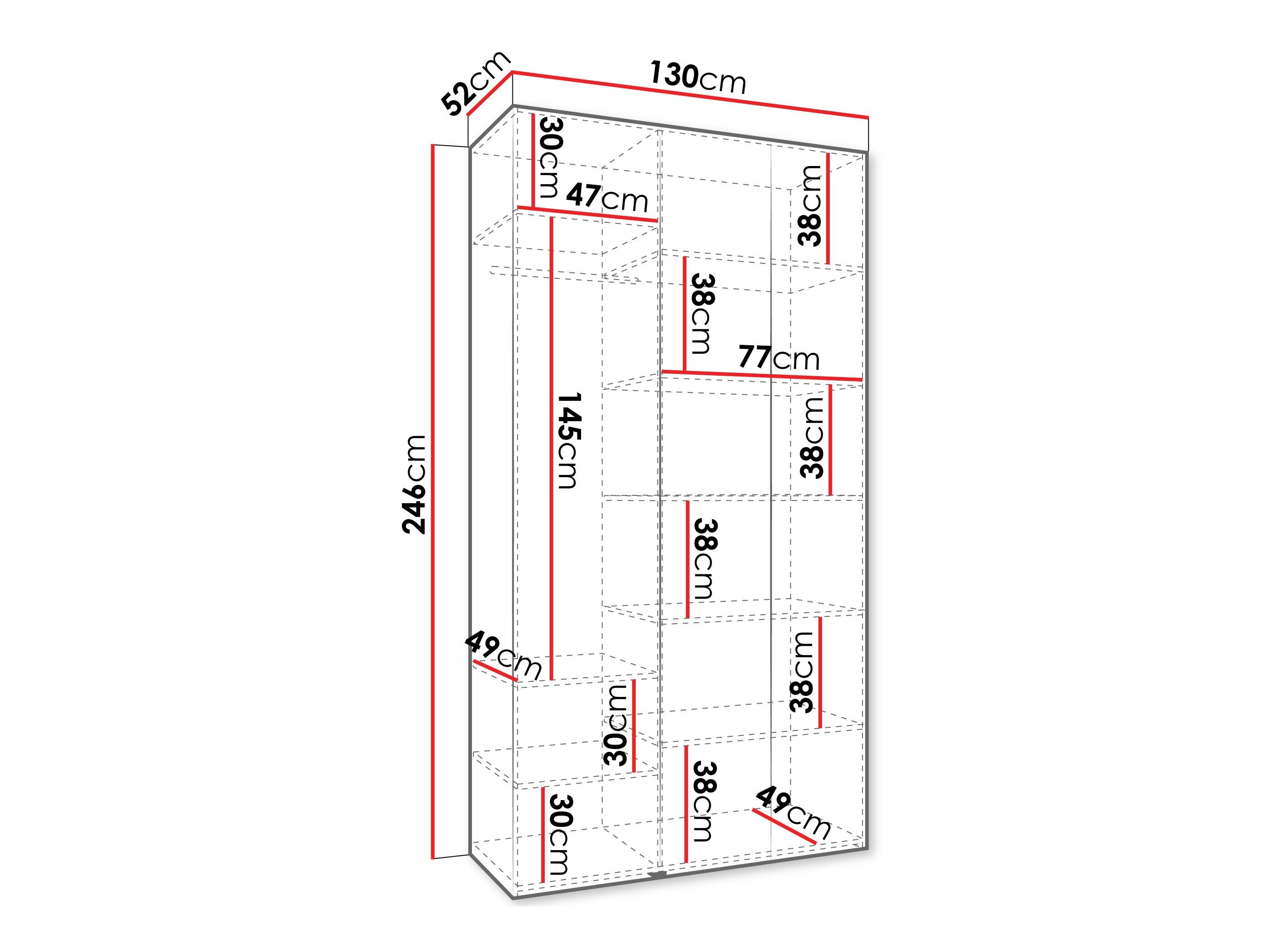 Garderobeskab Hartford 563 (Hvid)