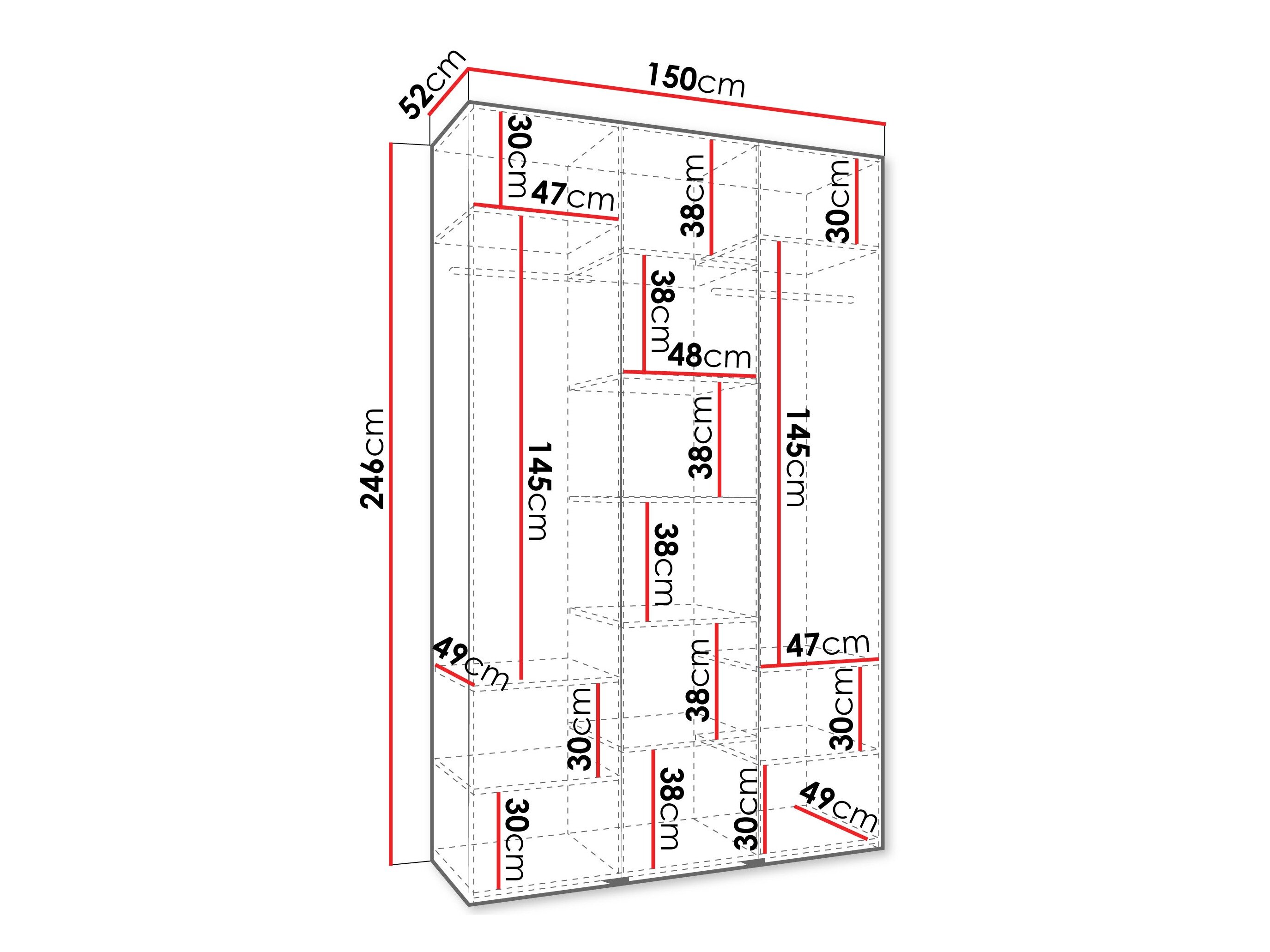 Garderobeskab Hartford 563 (Hvid)