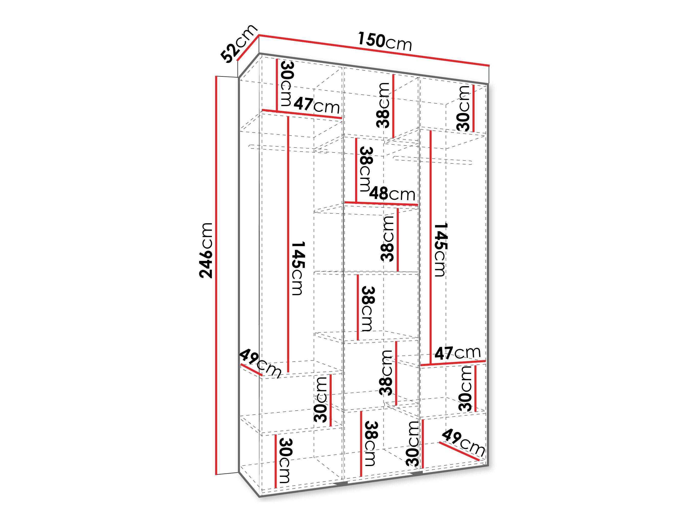 Garderobeskab Hartford 563 (Hvid)