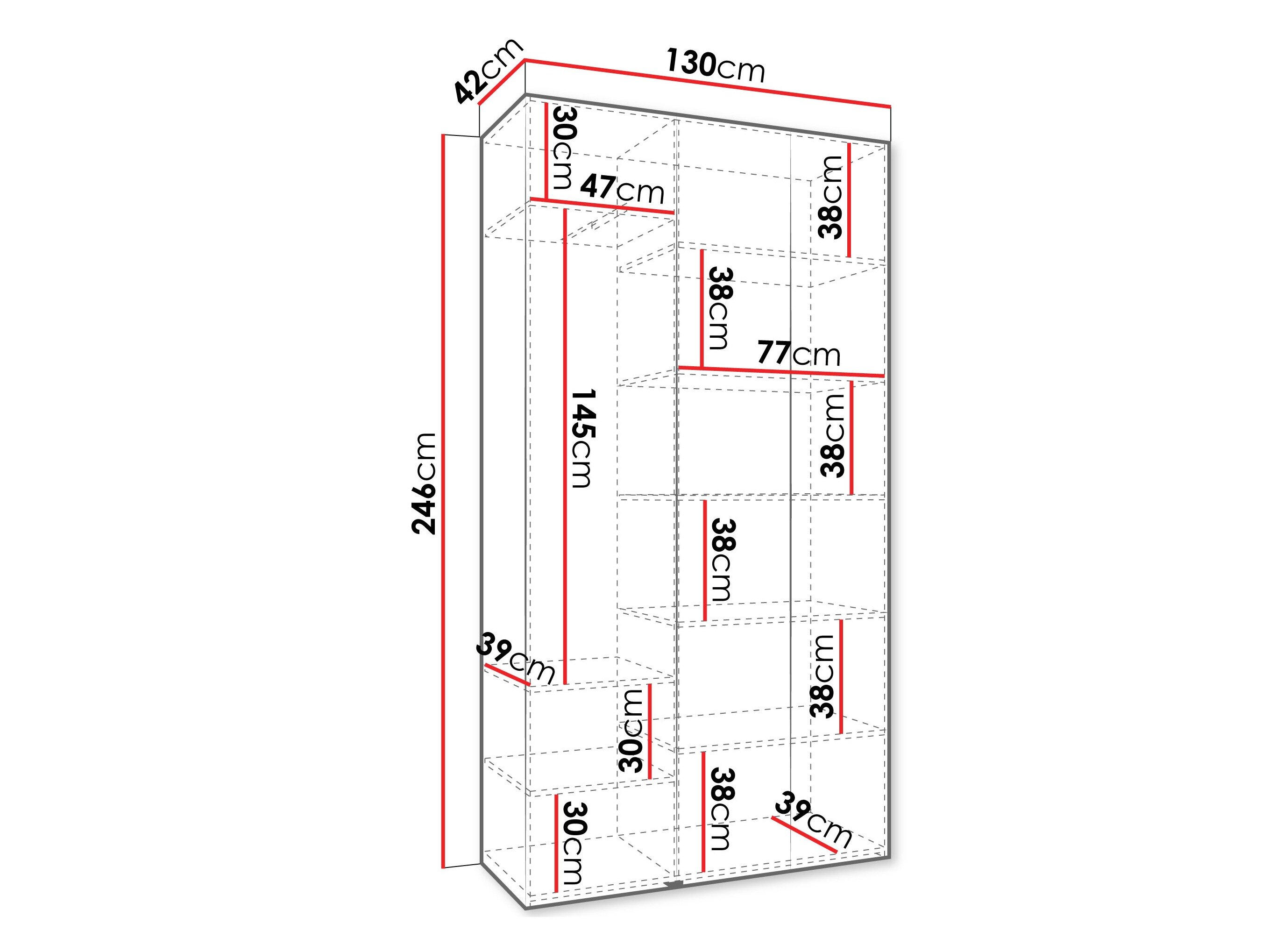 Garderobeskab Hartford 563 (Kashmir)
