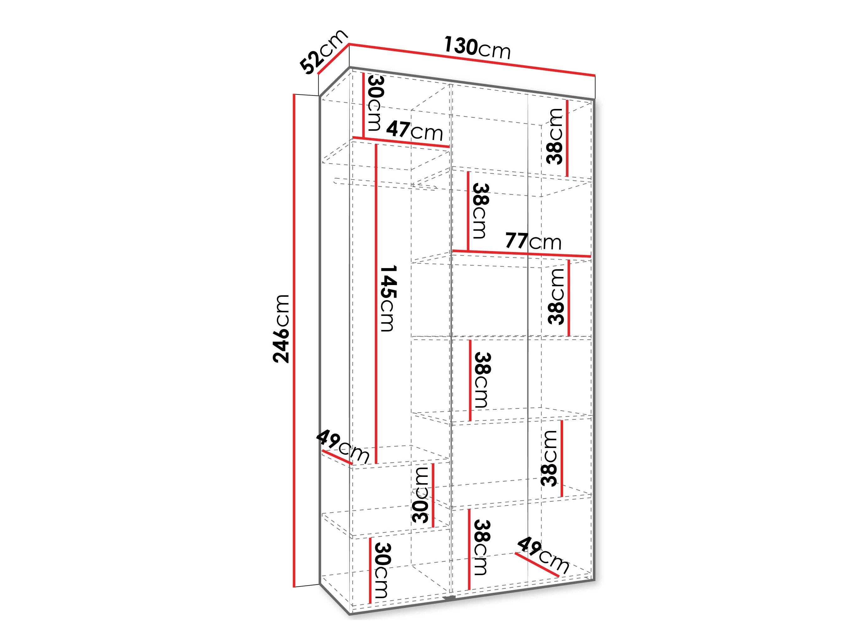 Garderobeskab Hartford 563 (Kashmir)