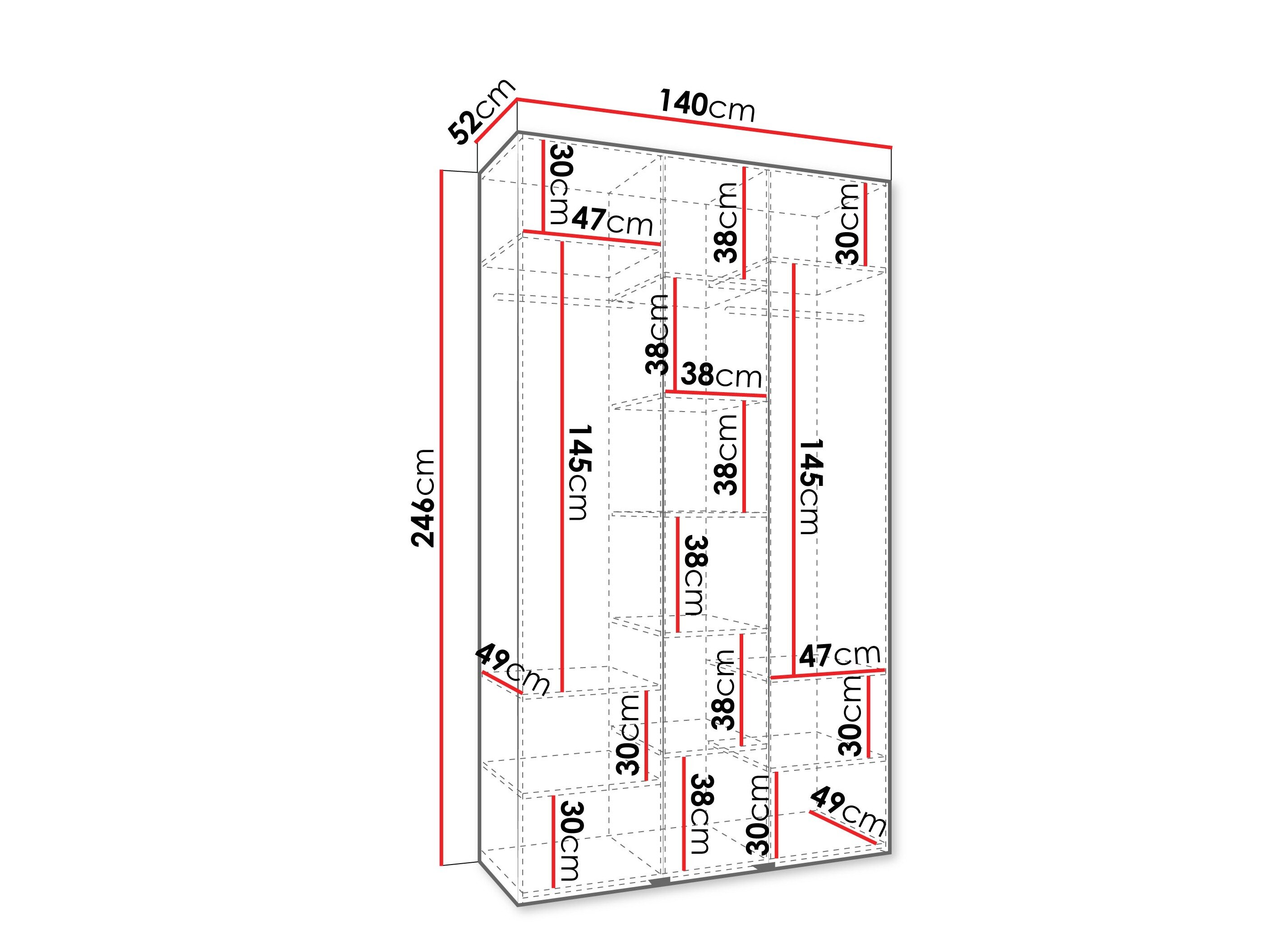 Garderobeskab Hartford 563 (Kashmir)