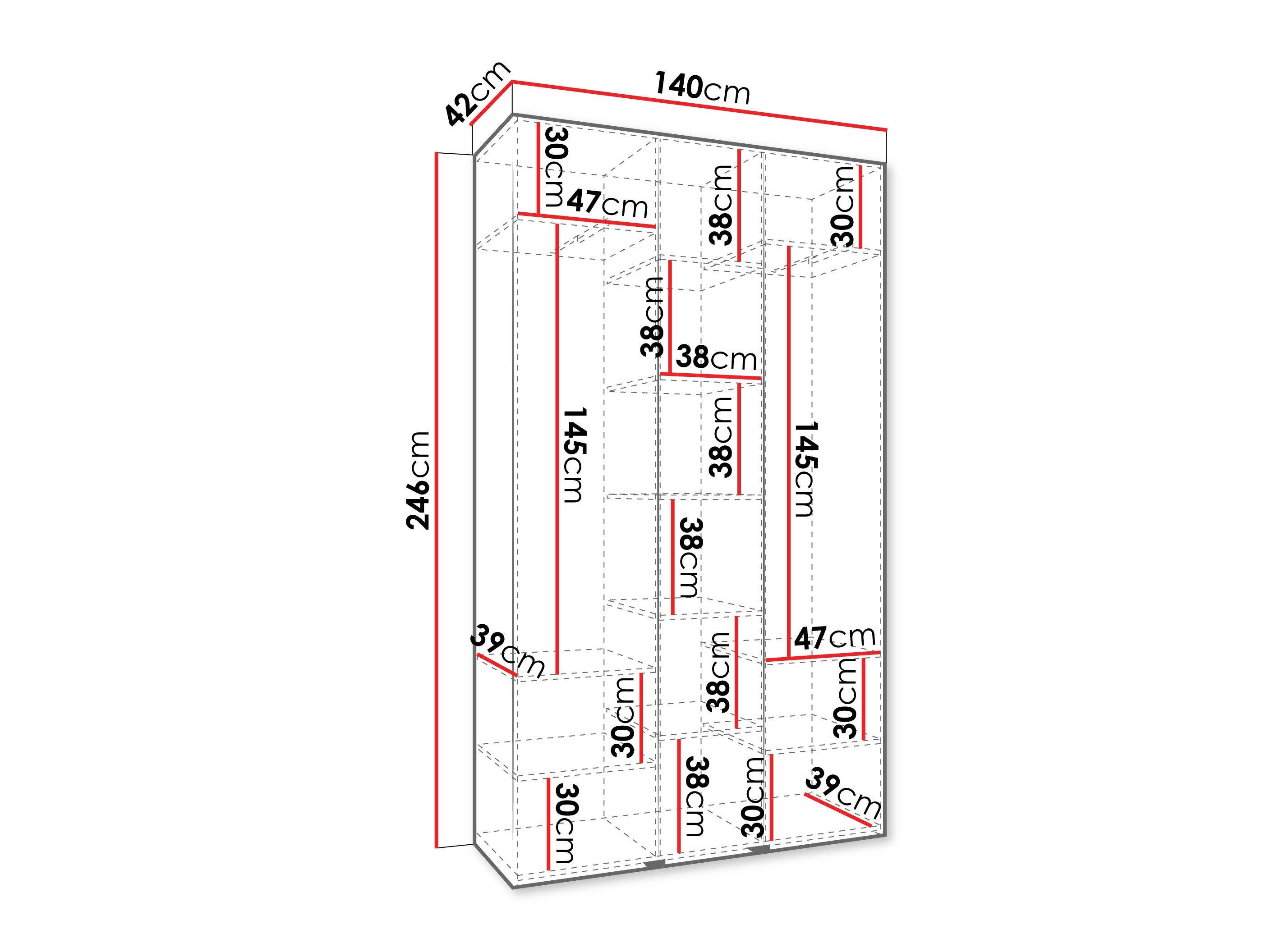 Garderobeskab Hartford 563 (Kashmir)