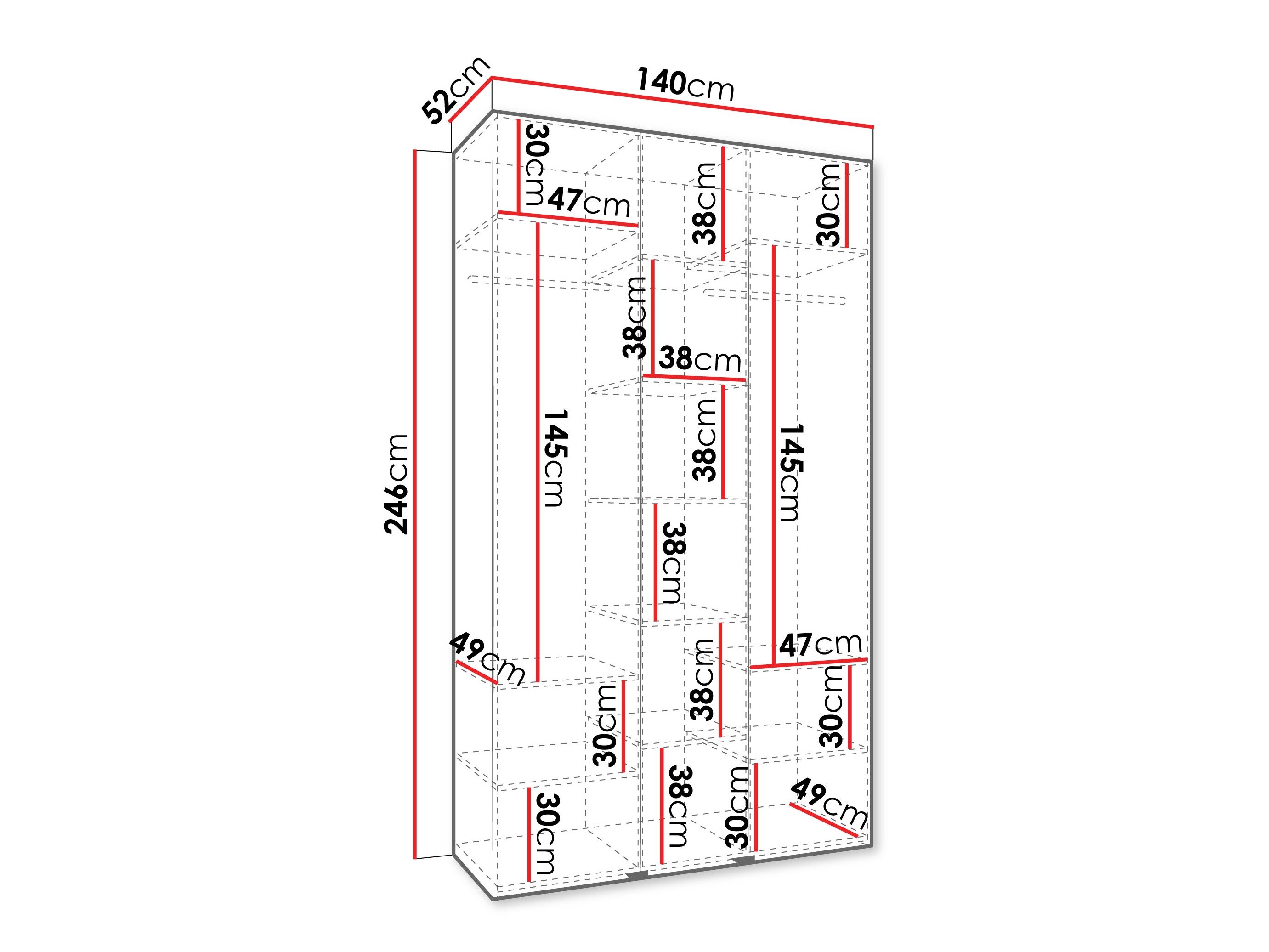 Garderobeskab Hartford 563 (Kashmir)