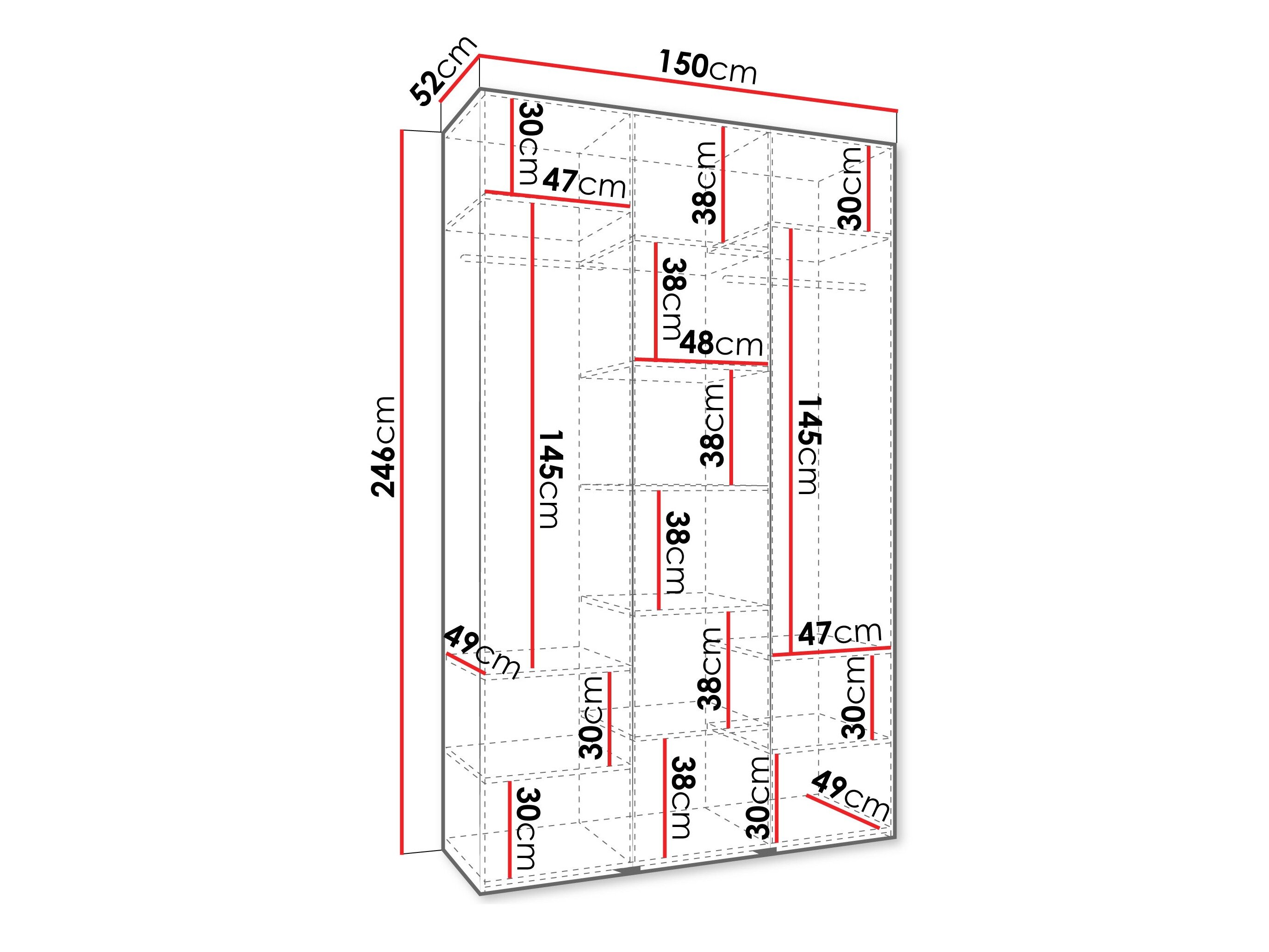 Garderobeskab Hartford 563 (Kashmir)