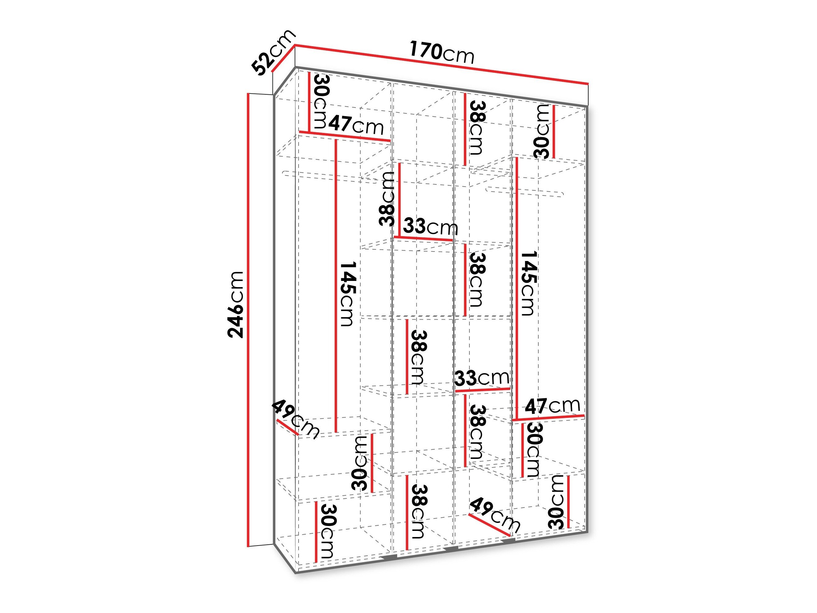 Garderobeskab Hartford 564 (Hvid)