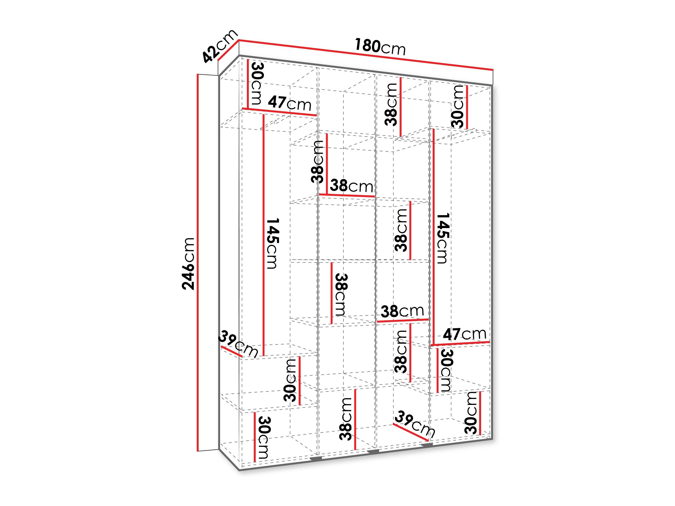 Garderobeskab Hartford 564 (Hvid)