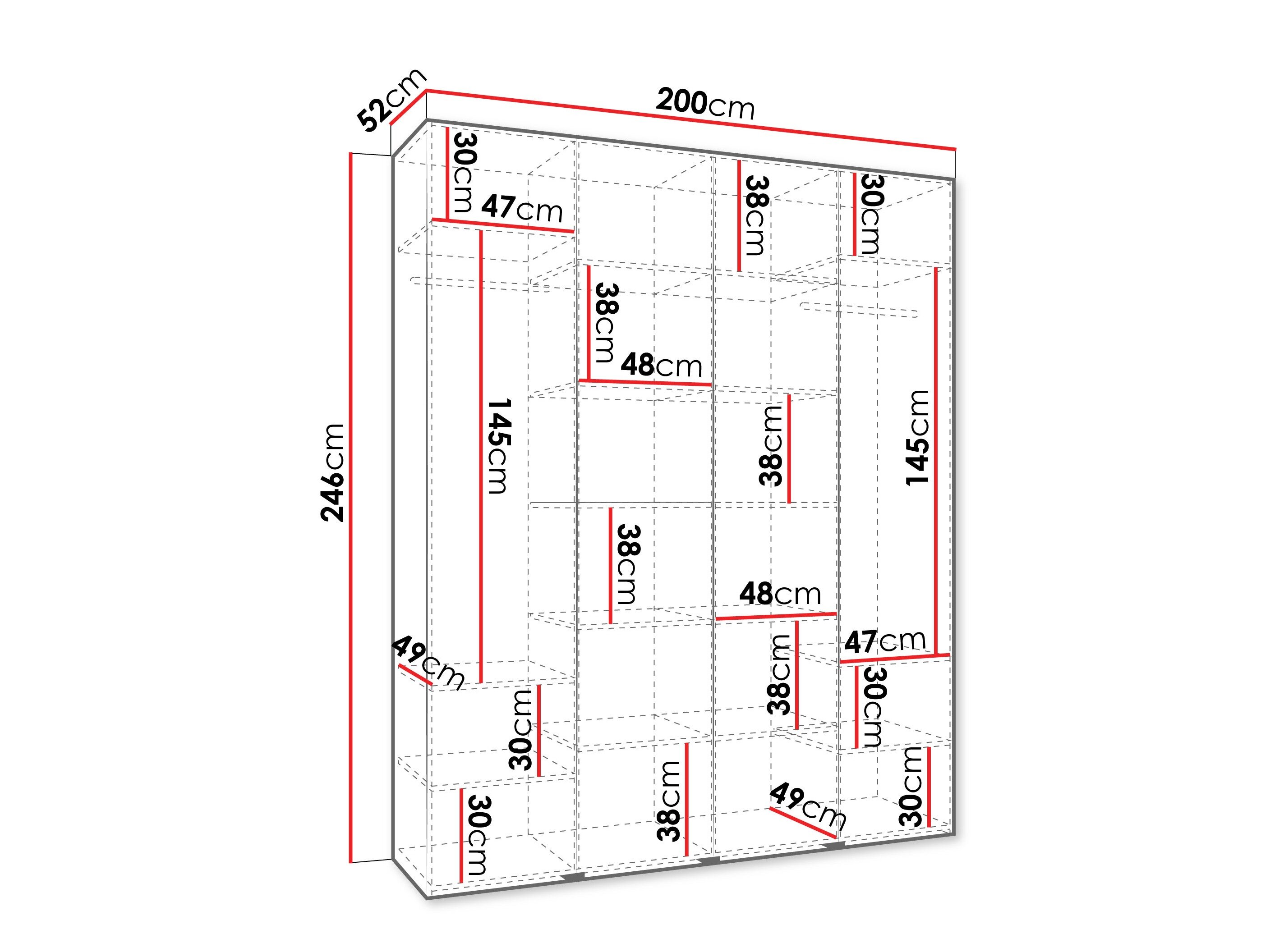 Garderobeskab Hartford 564 (Hvid)