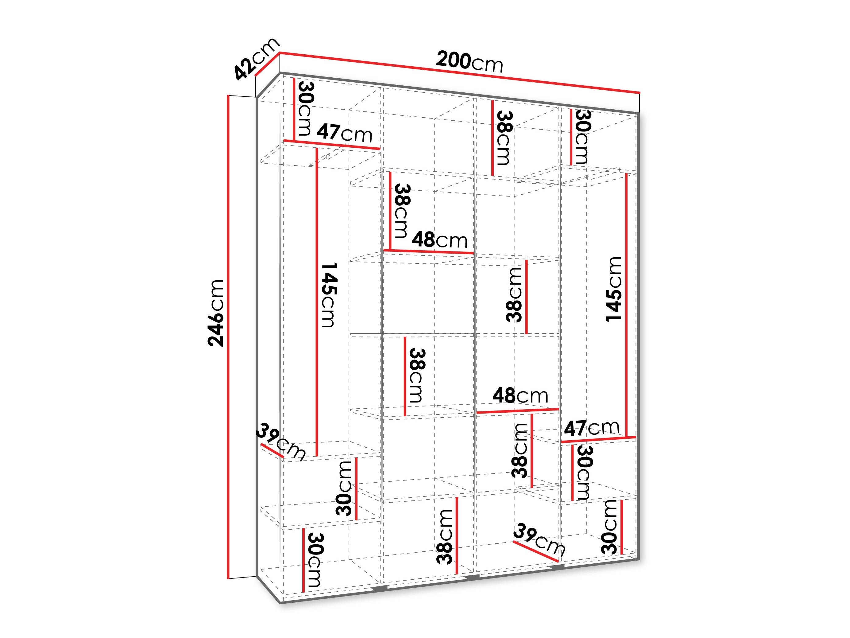 Garderobeskab Hartford 564 (Hvid)