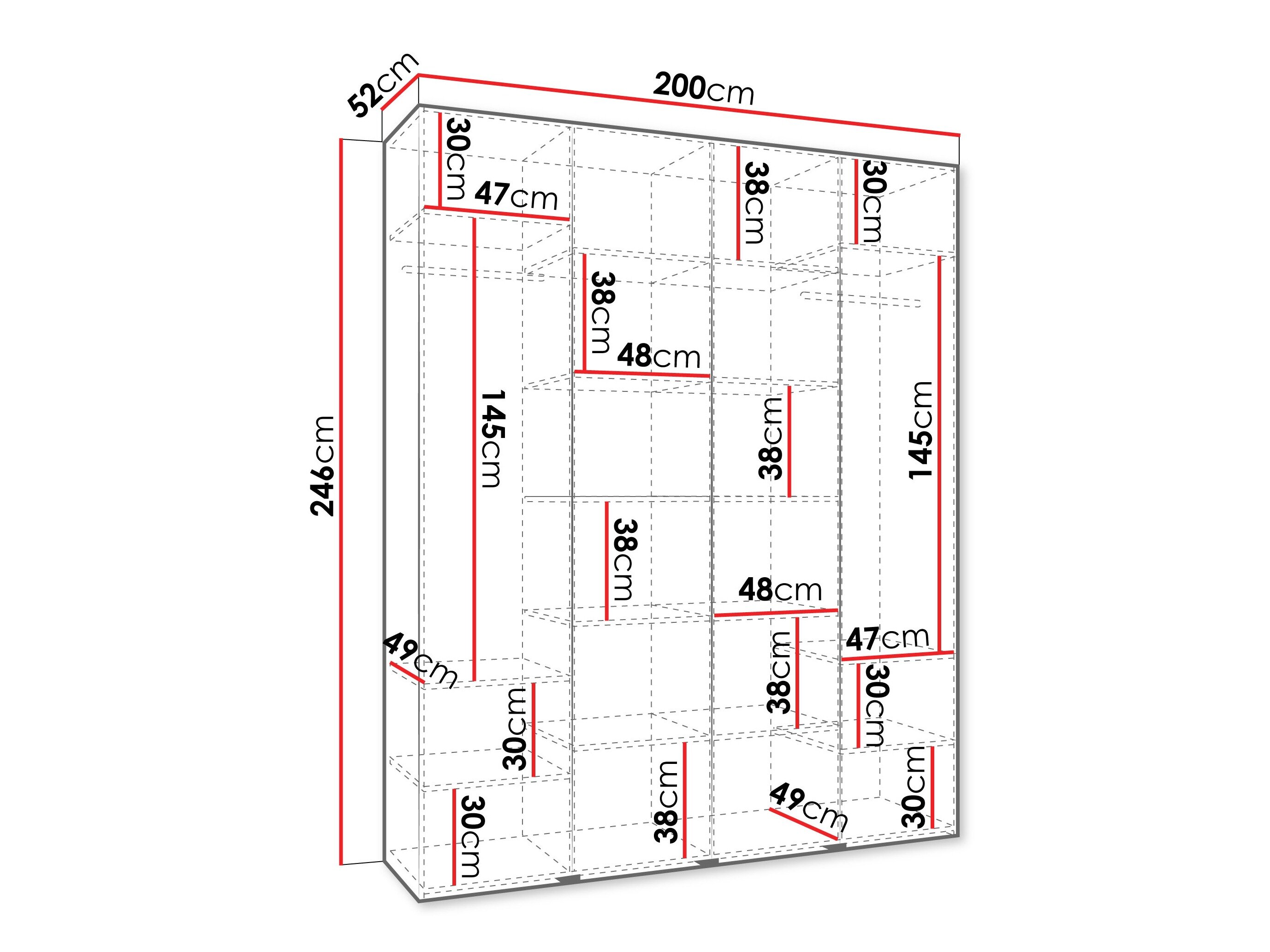Garderobeskab Hartford 564 (Hvid)