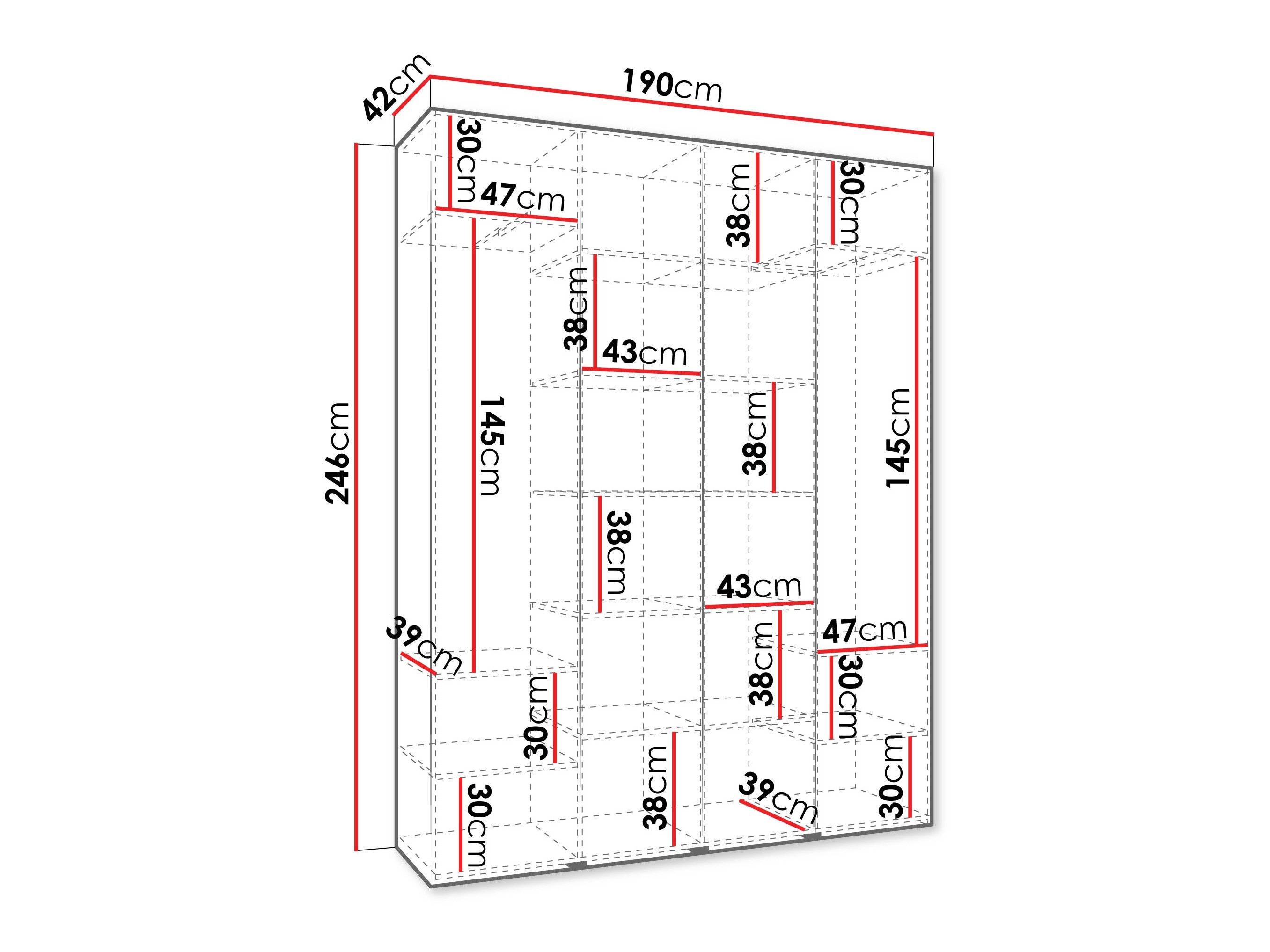 Garderobeskab Hartford 564 (Kashmir)