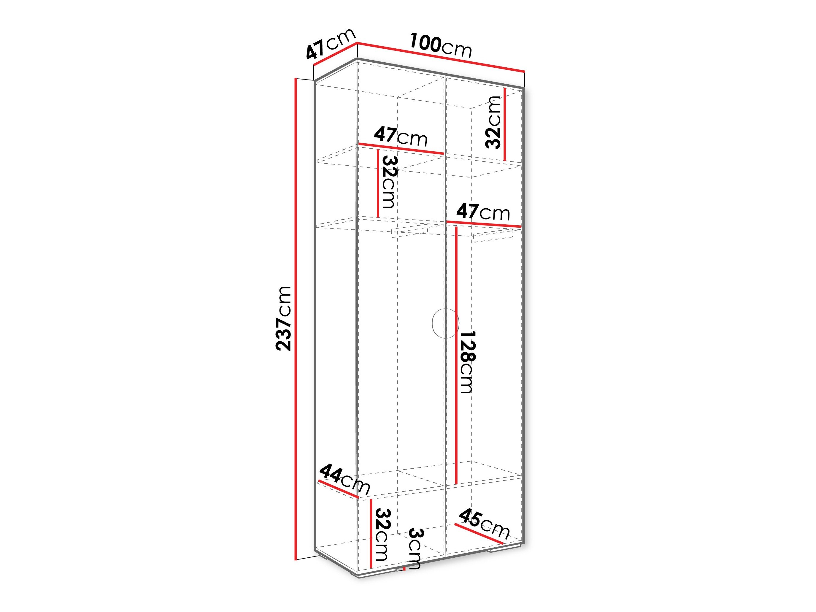 Garderobeskab Hartford 566 (Kashmir)