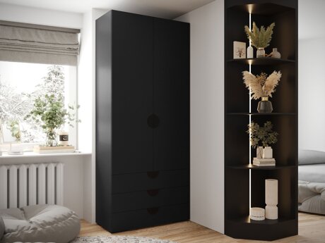Kledingkast Hartford 565 (Zwart)