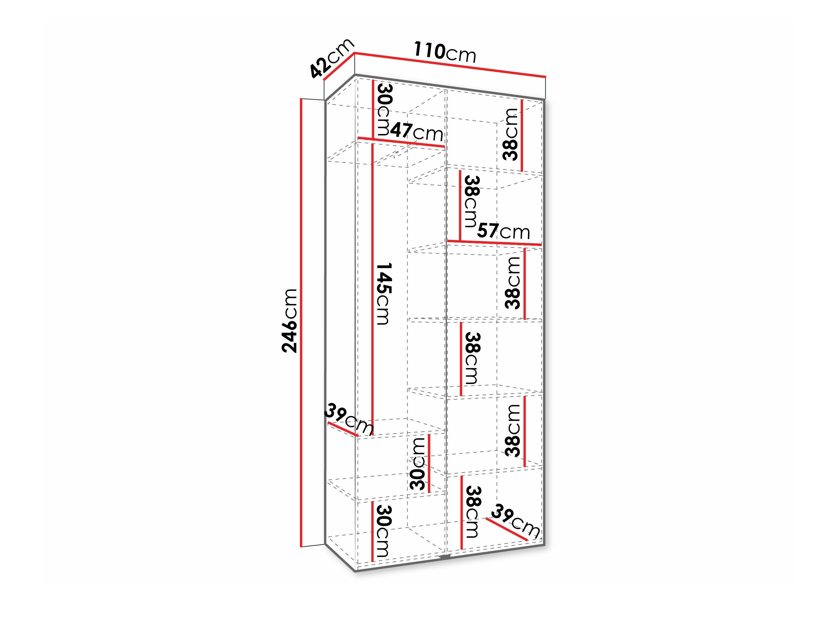 Garderobeskab Hartford 569 (Hvid)