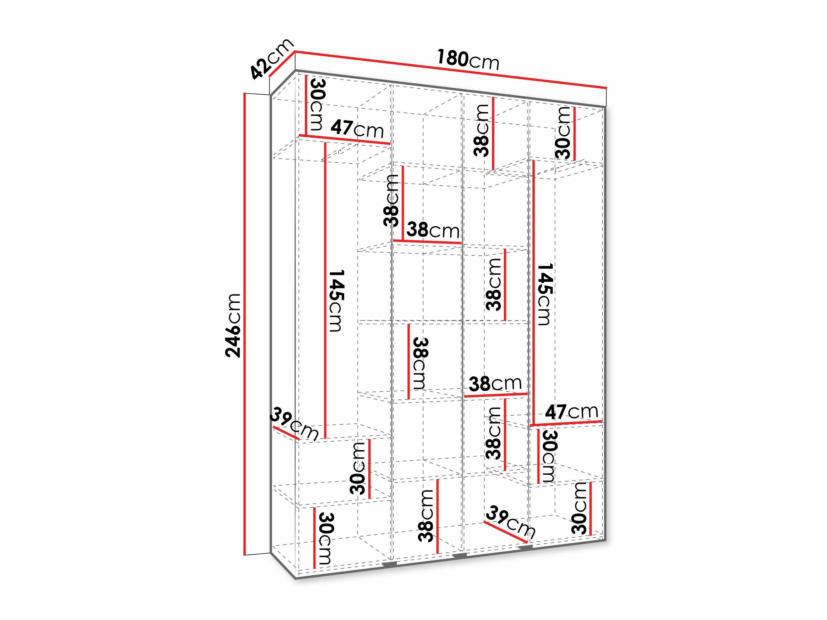 Garderobeskab Hartford 570 (Hvid)