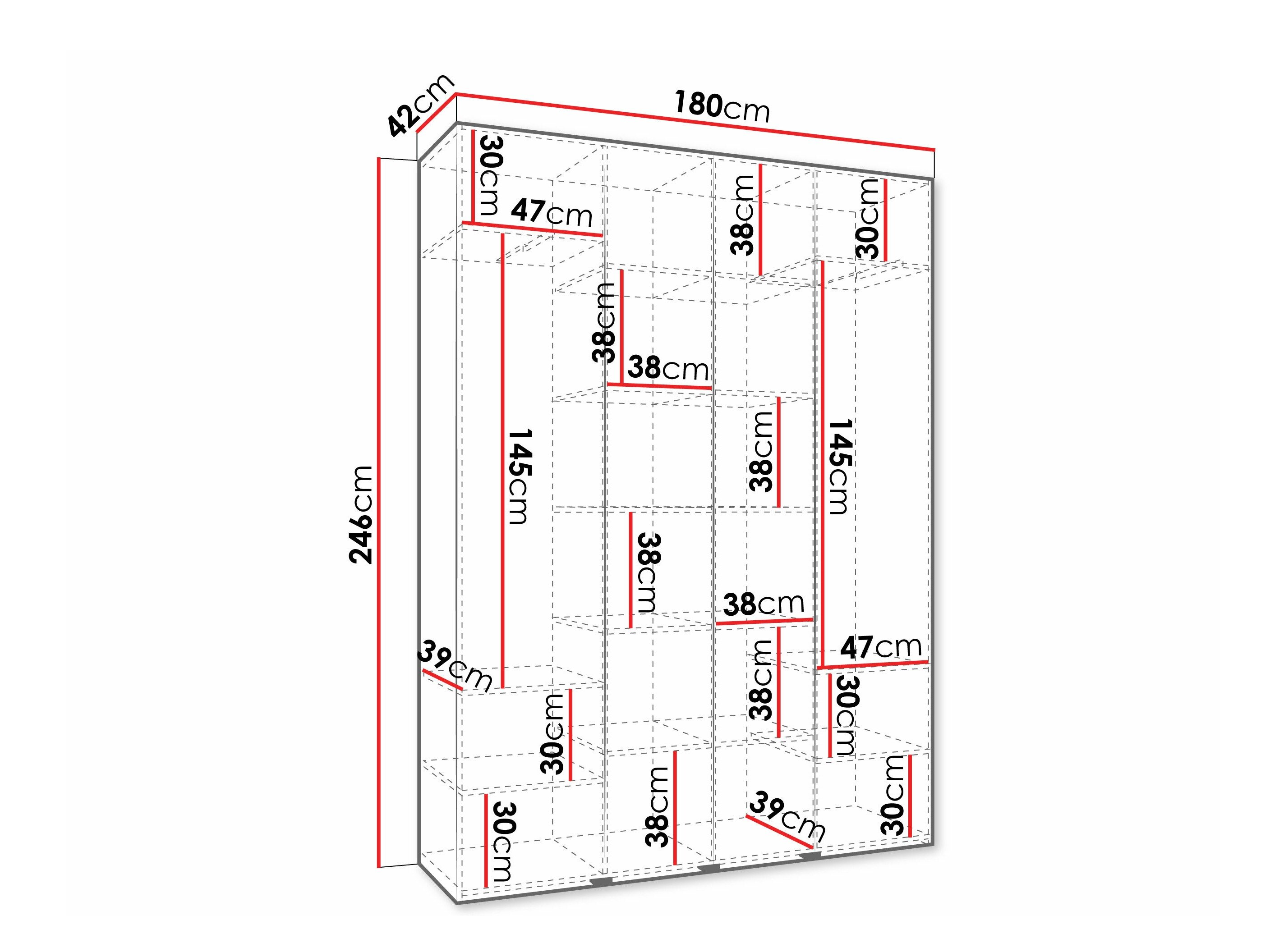 Garderobeskab Hartford 570 (Hvid)