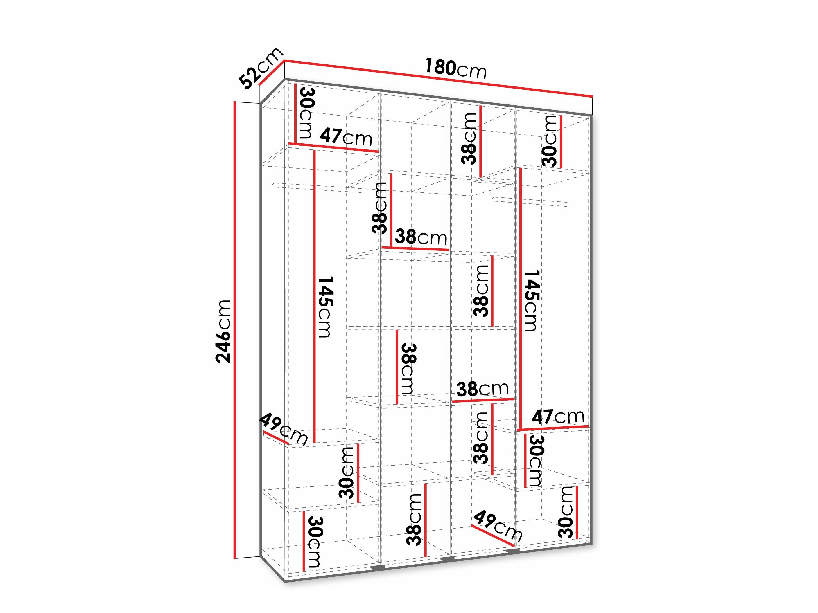 Garderobeskab Hartford 570 (Hvid)