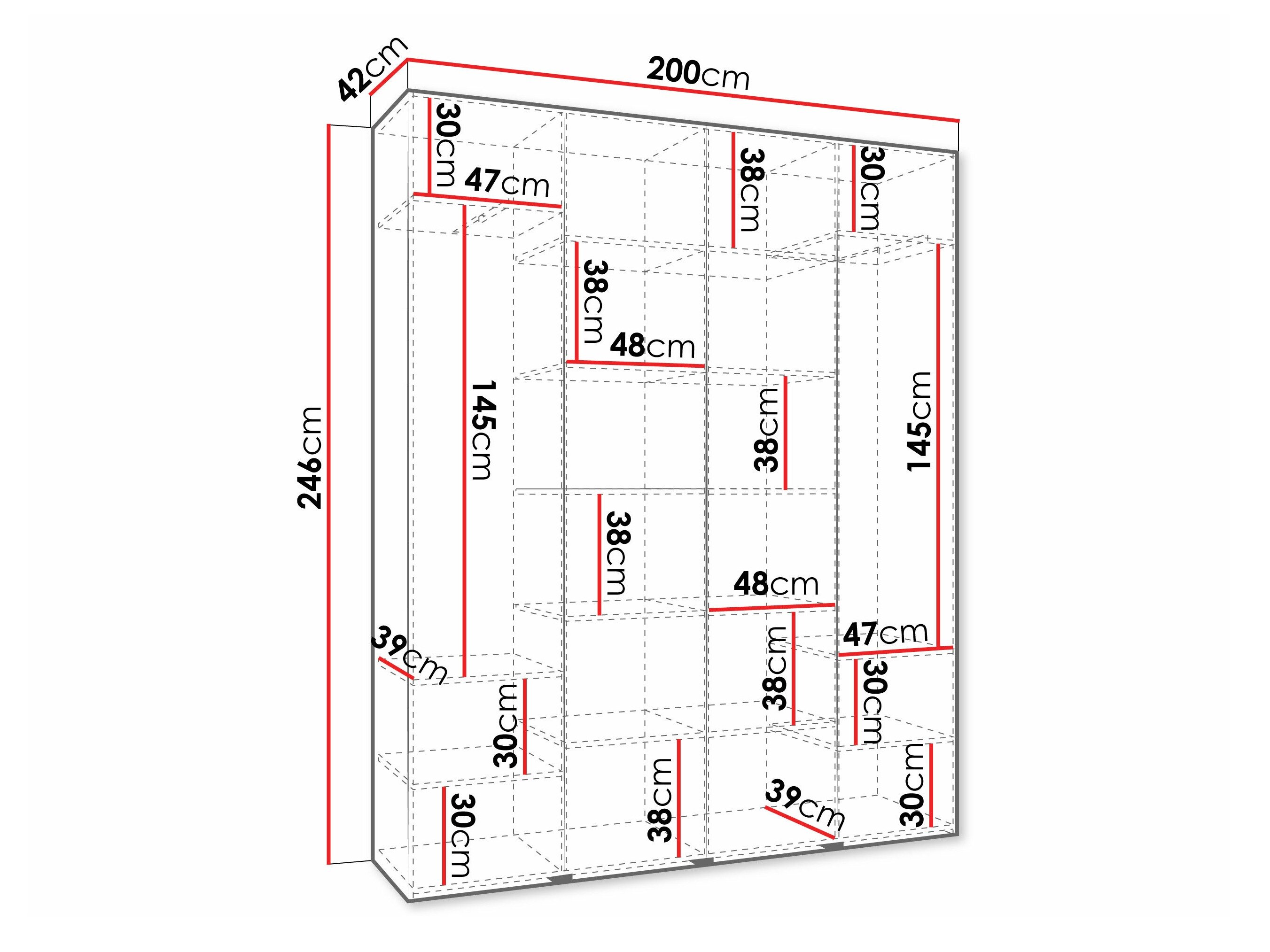 Garderobeskab Hartford 570 (Hvid)
