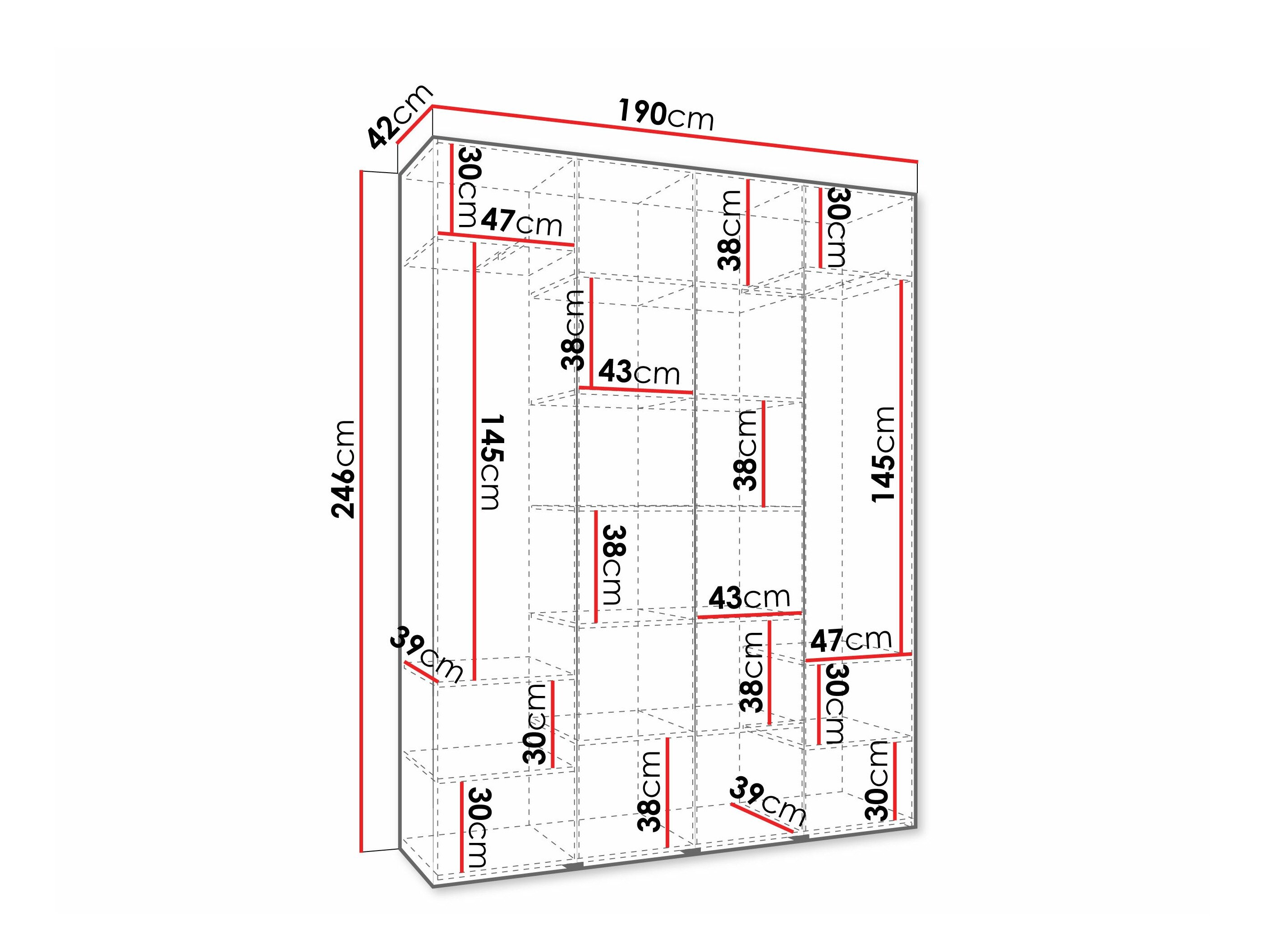 Kledingkast Hartford 570 (Wit)