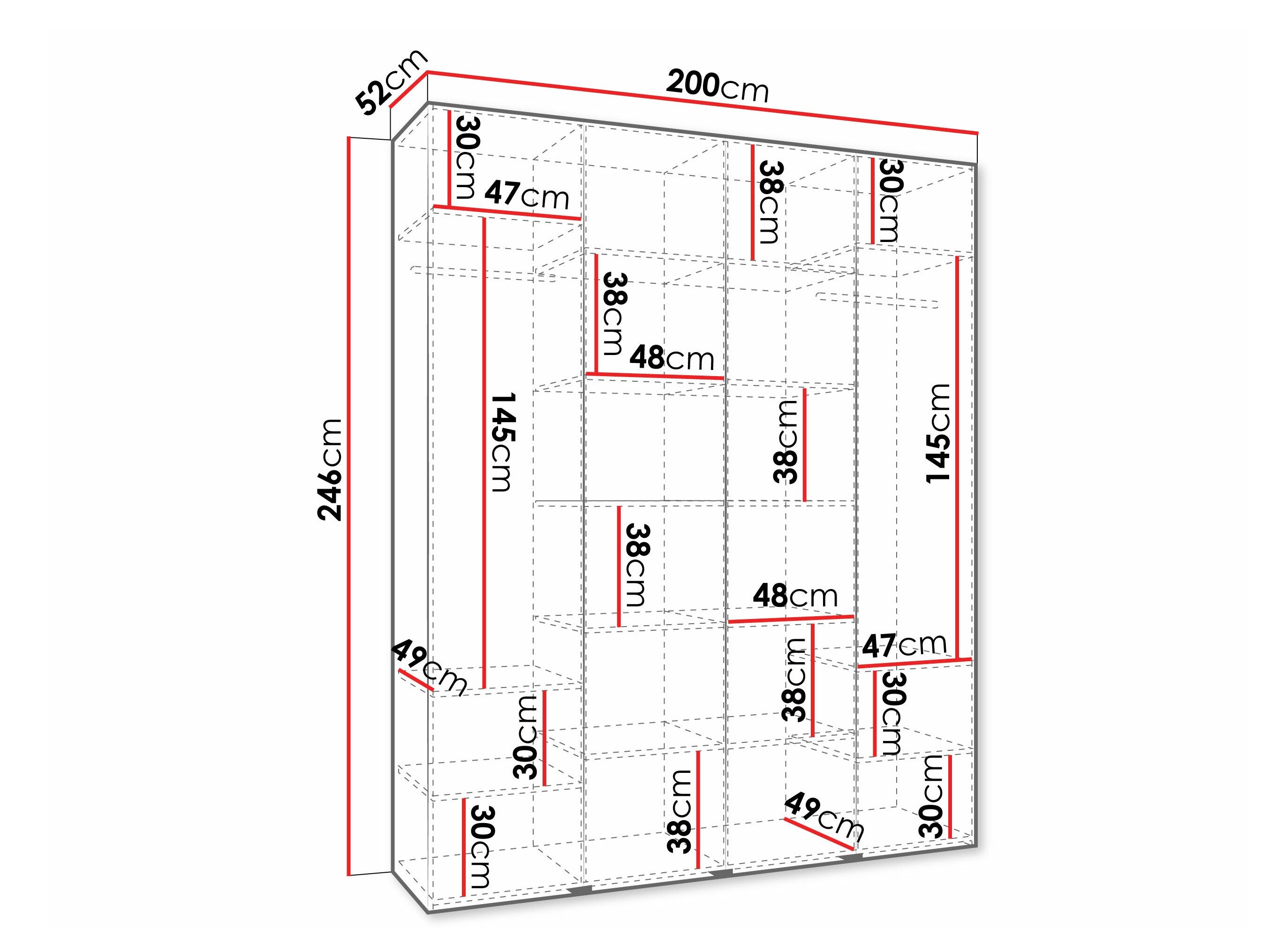 Kledingkast Hartford 570 (Wit)