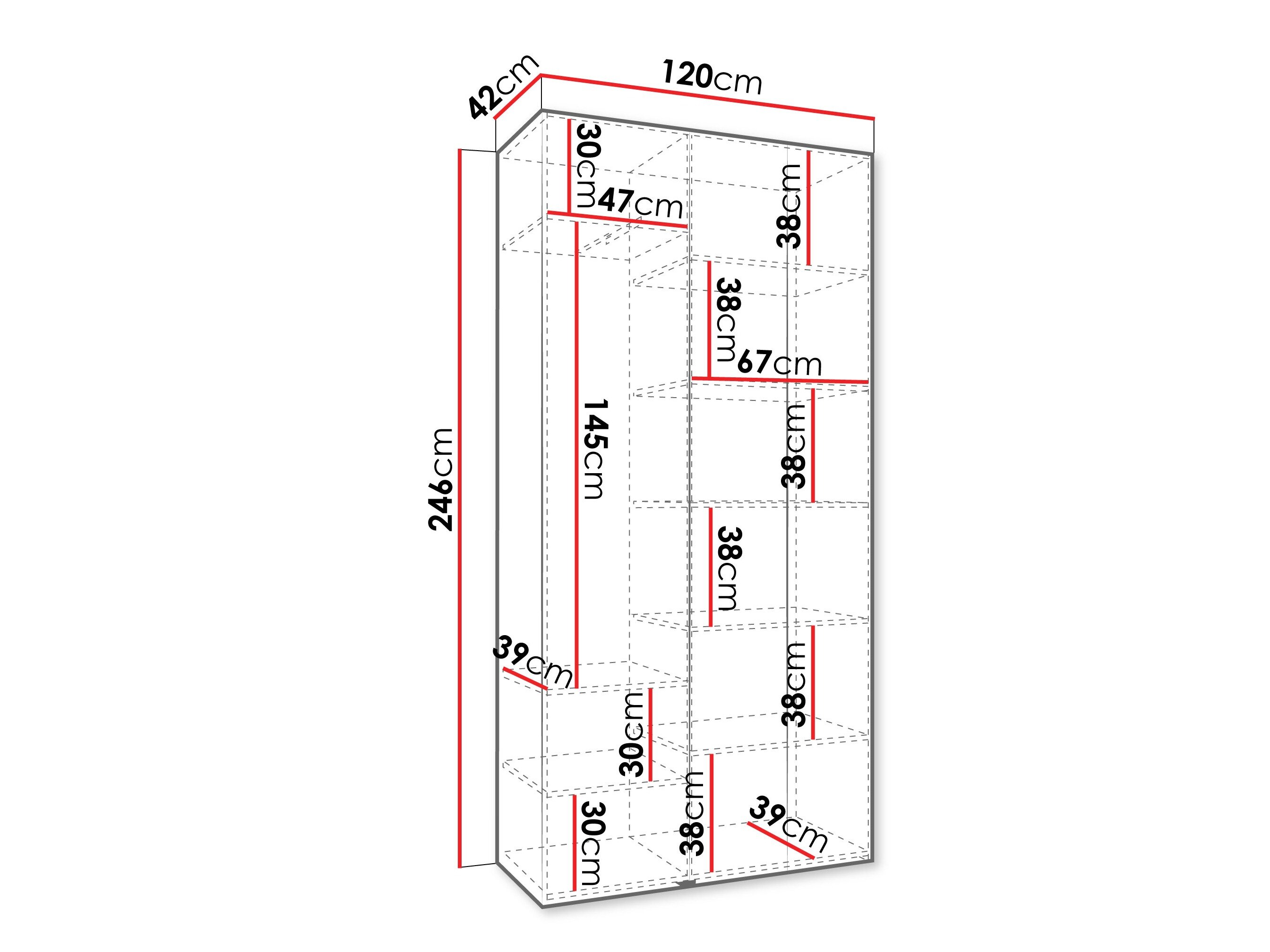 Garderobeskab Hartford 571 (Hvid)