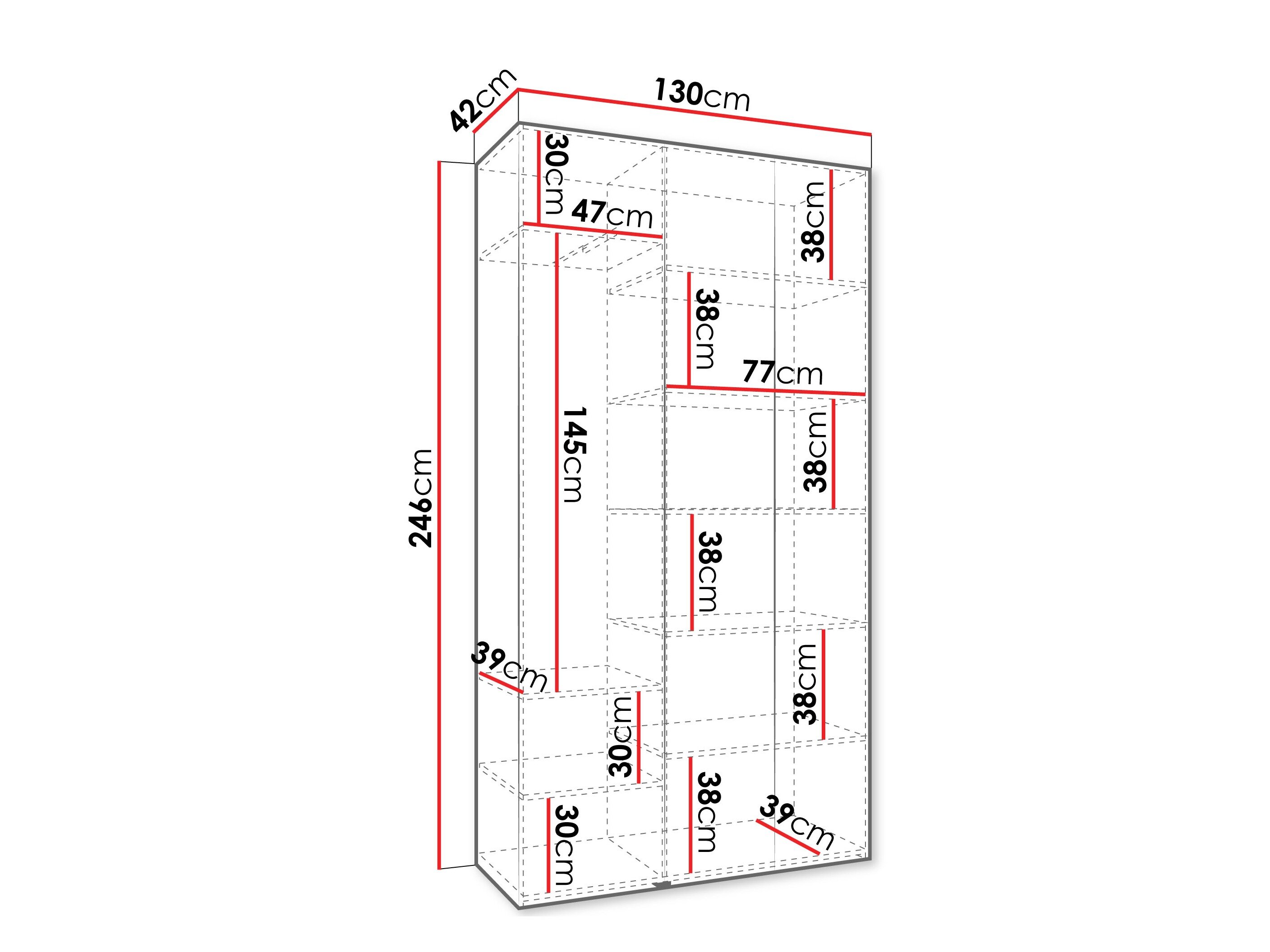 Garderobeskab Hartford 571 (Hvid)