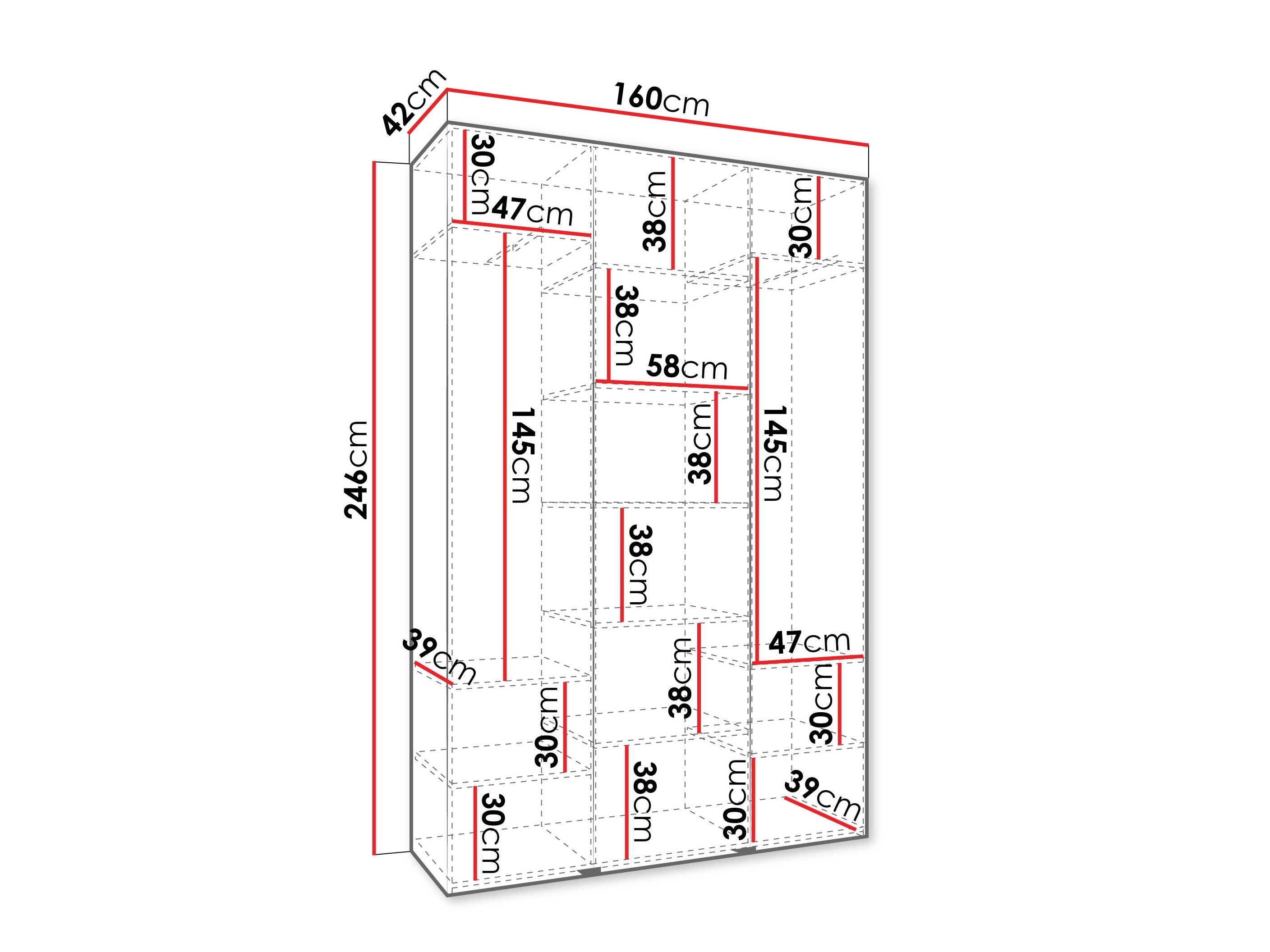 Garderobeskab Hartford 571 (Hvid)