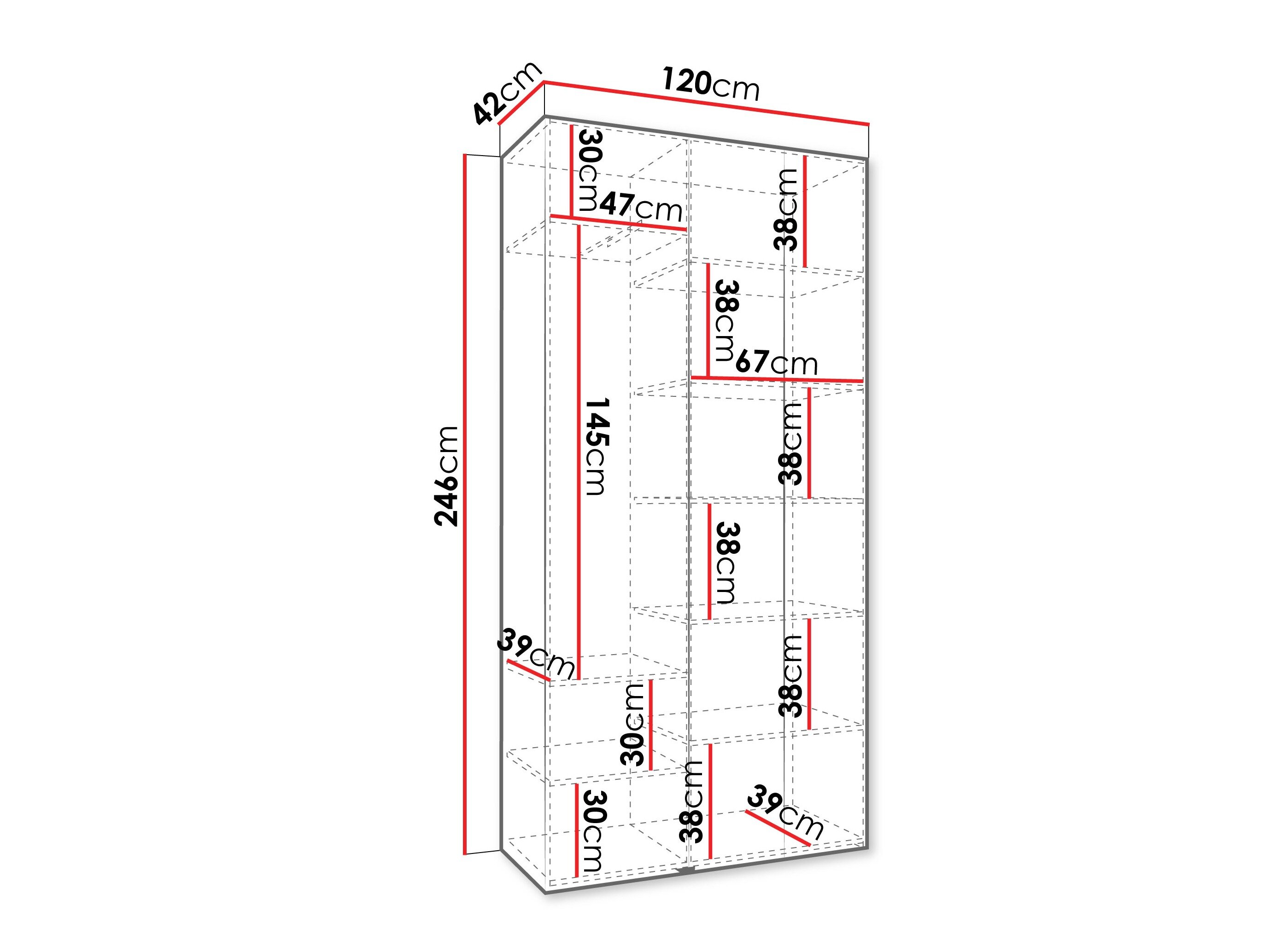 Garderobeskab Hartford 571 (Hvid)