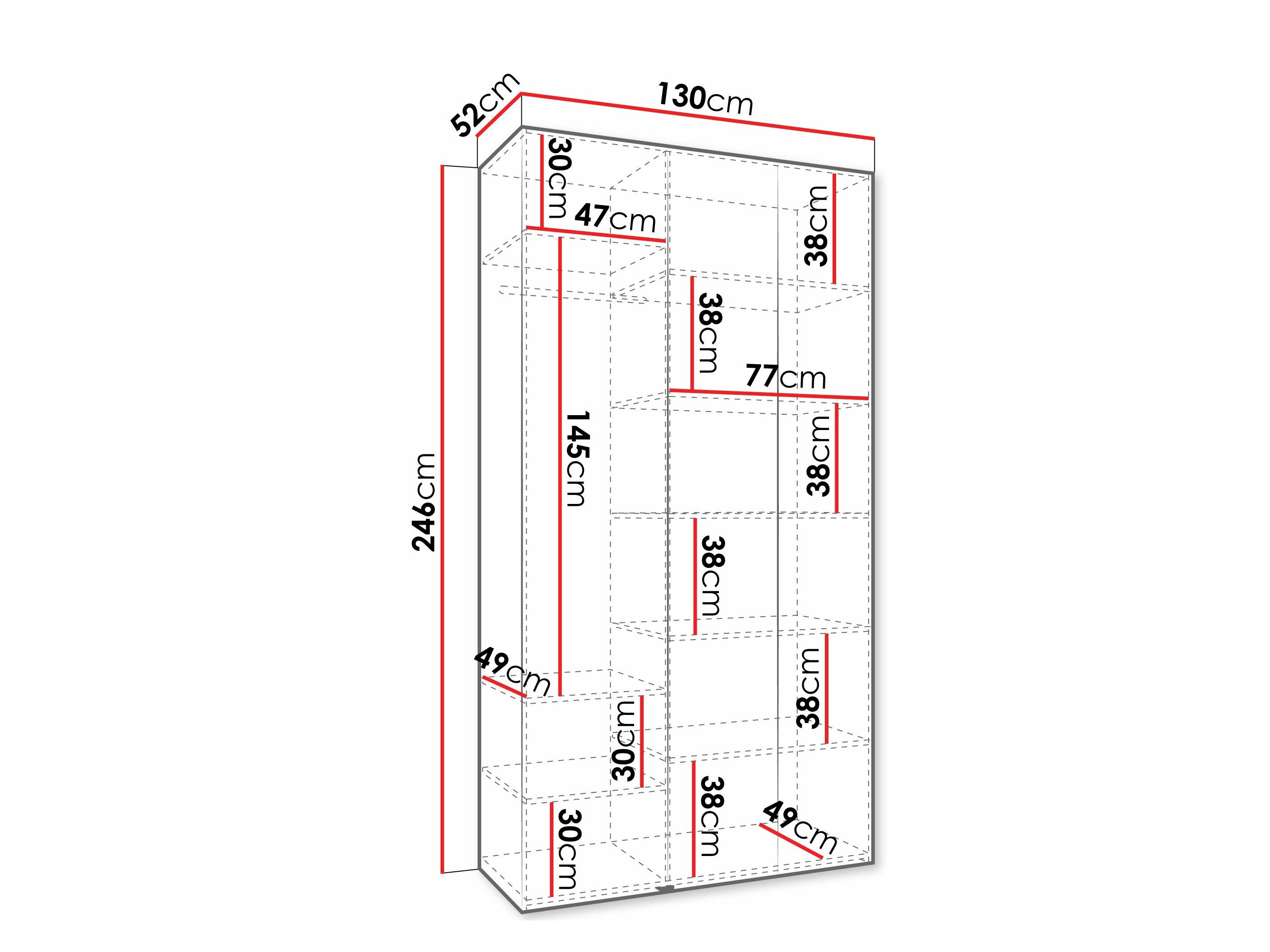 Garderobeskab Hartford 571 (Hvid)