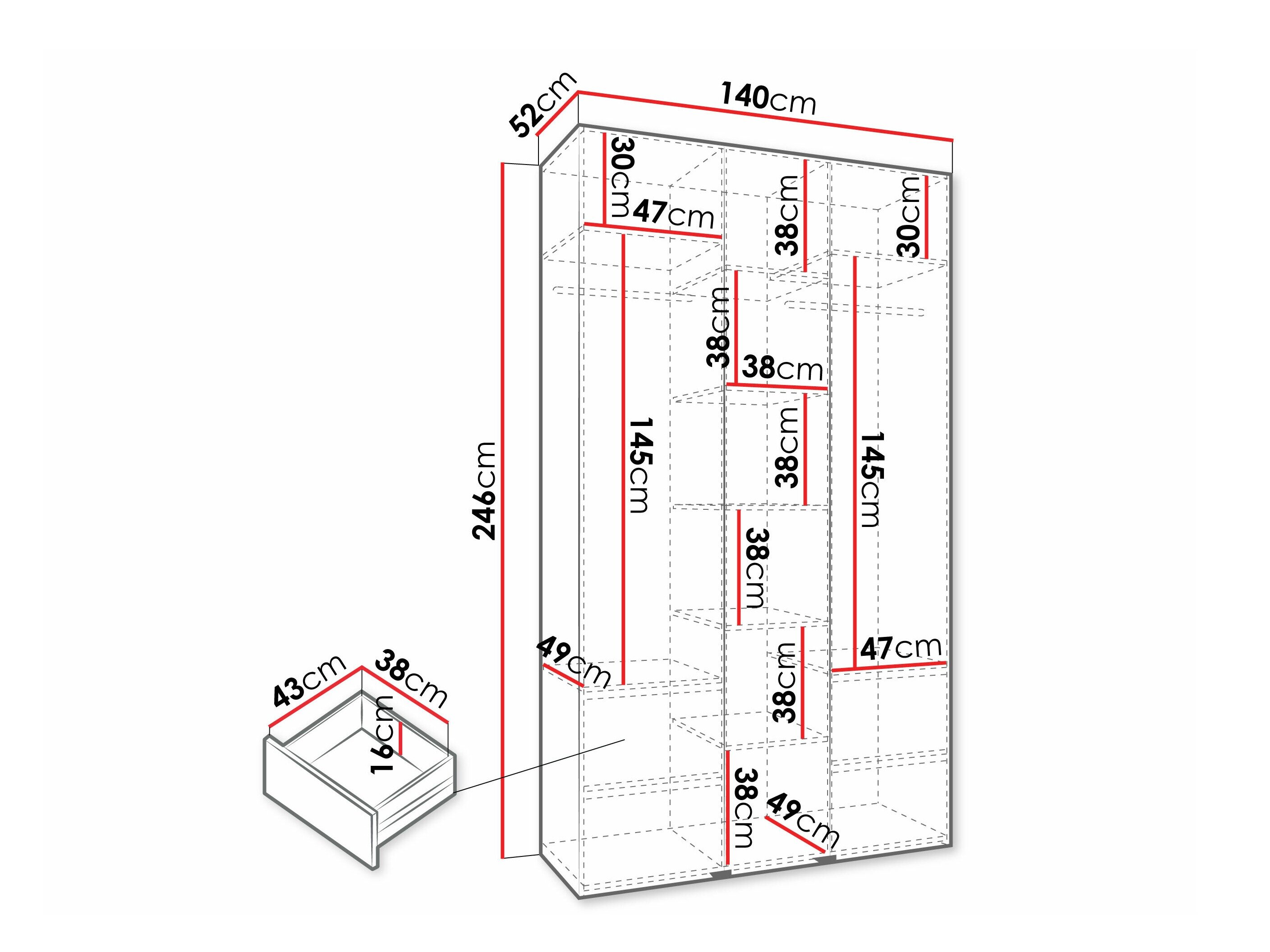 Garderobeskab Hartford 571 (Hvid)