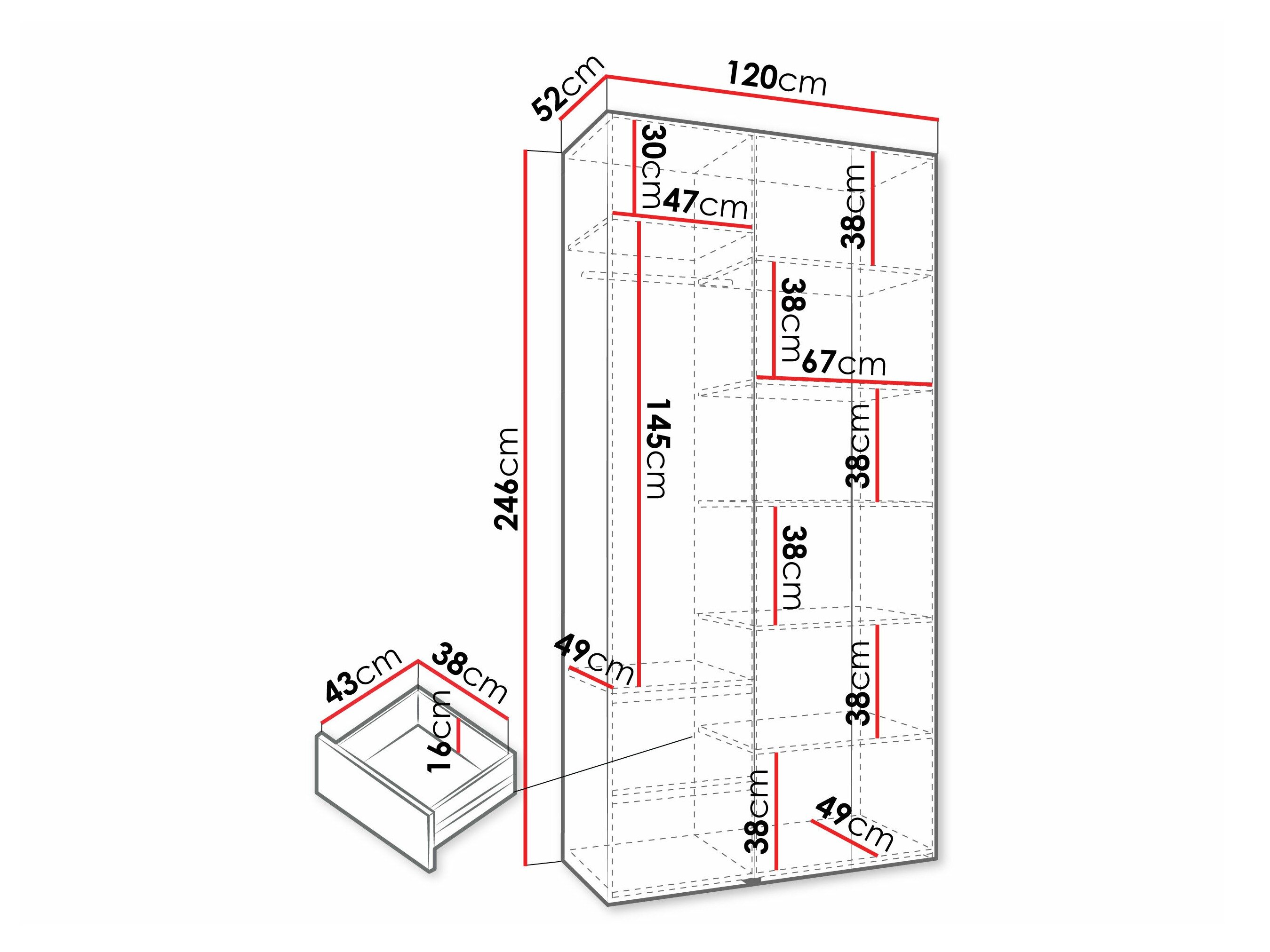 Garderobeskab Hartford 571 (Kashmir)