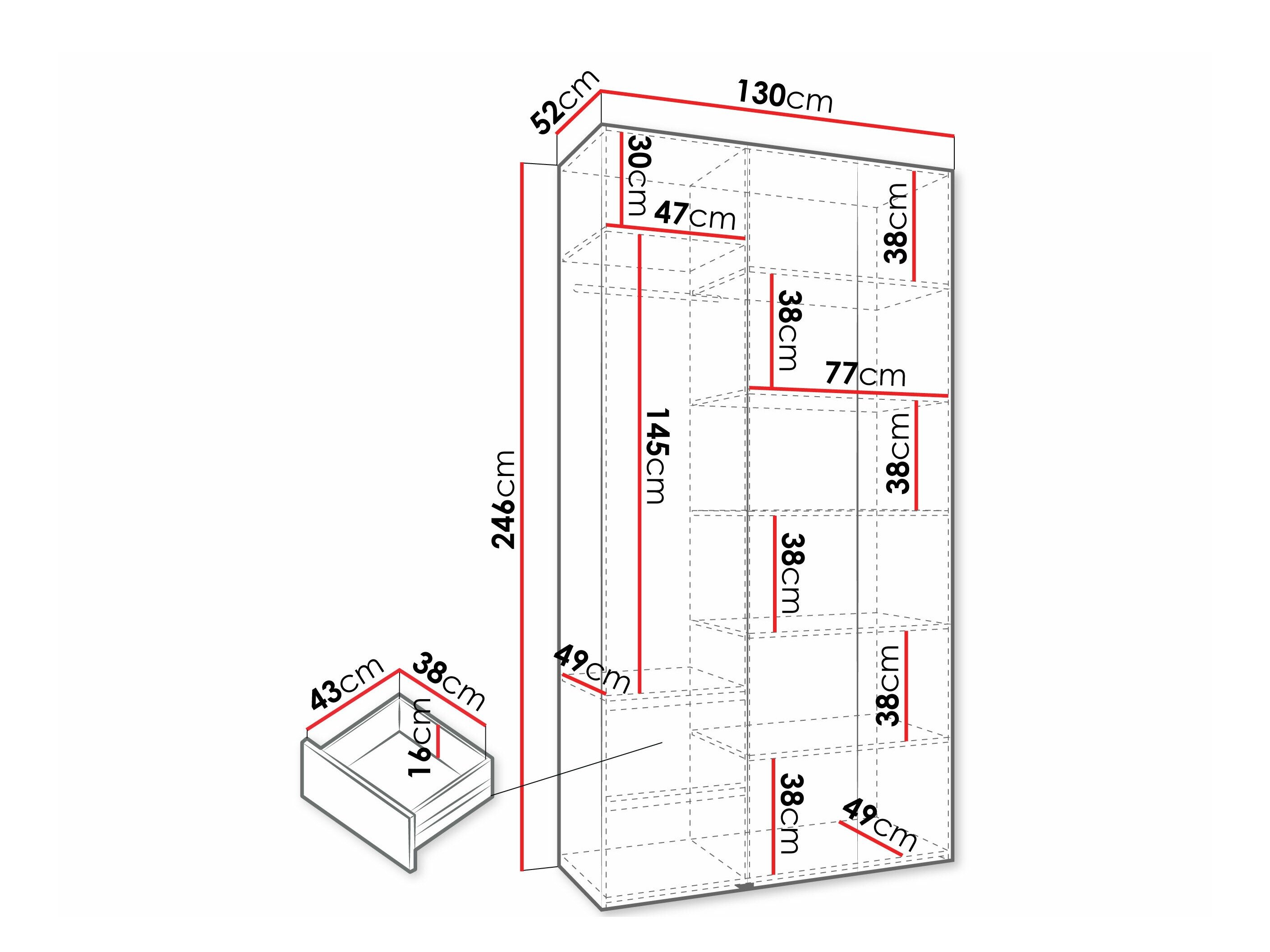 Kledingkast Hartford 571 (Wit)