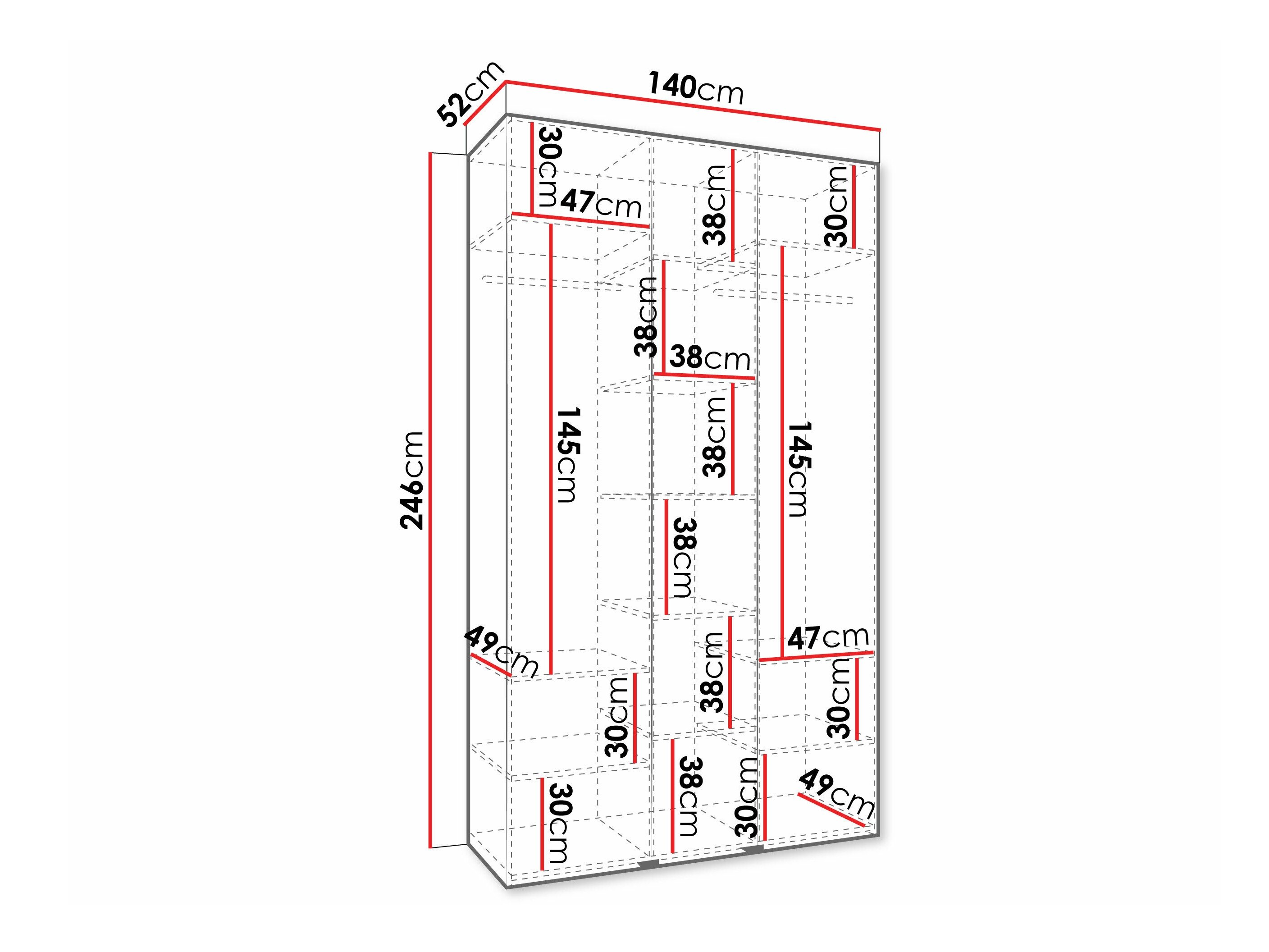 Kledingkast Hartford 571 (Wit)
