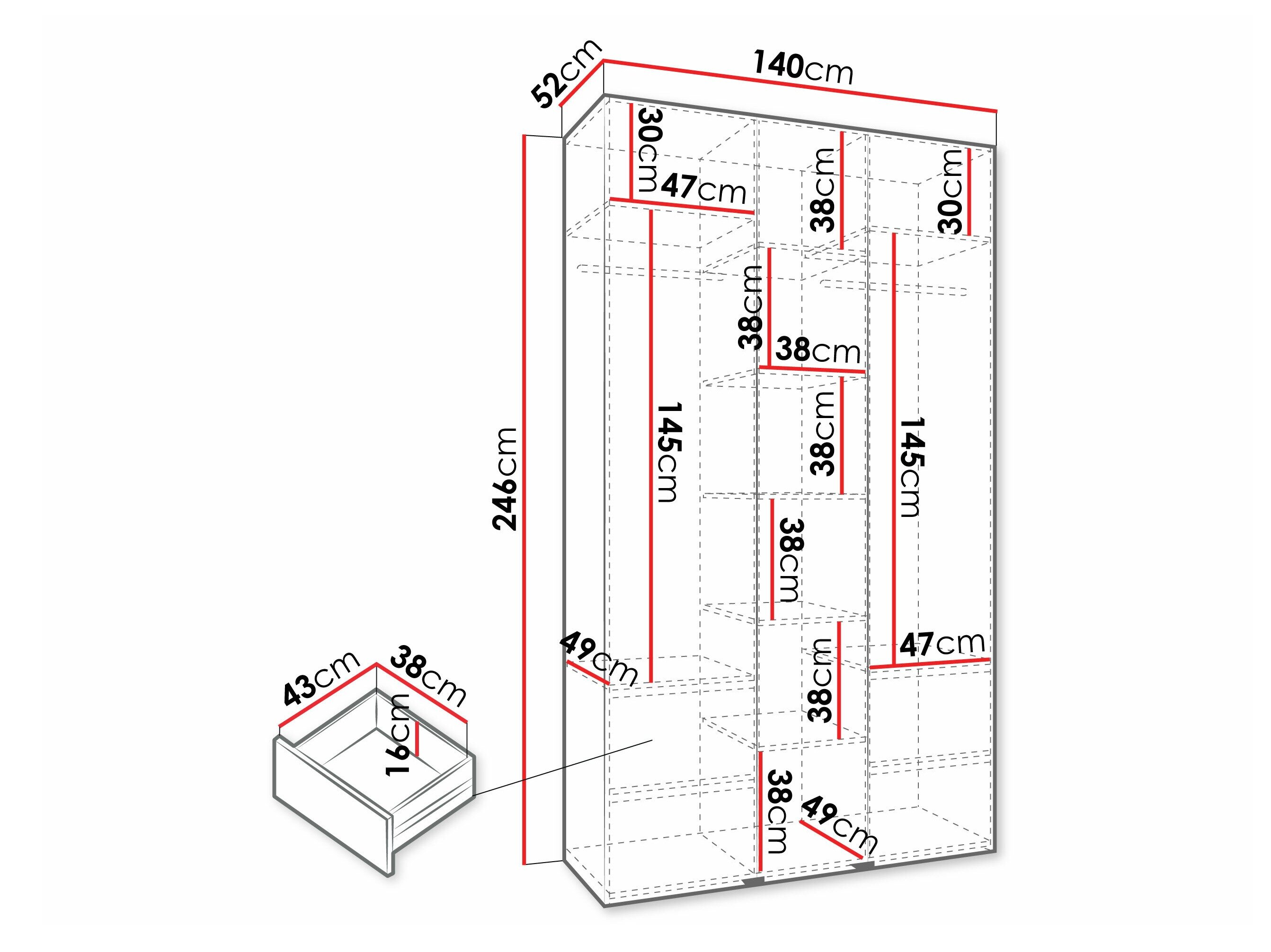 Kledingkast Hartford 571 (Wit)