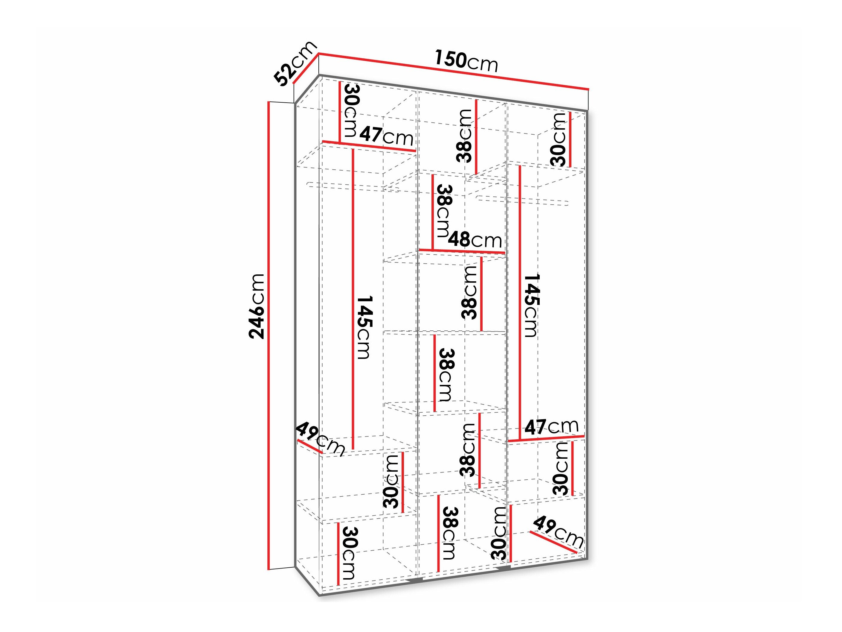 Kledingkast Hartford 571 (Wit)
