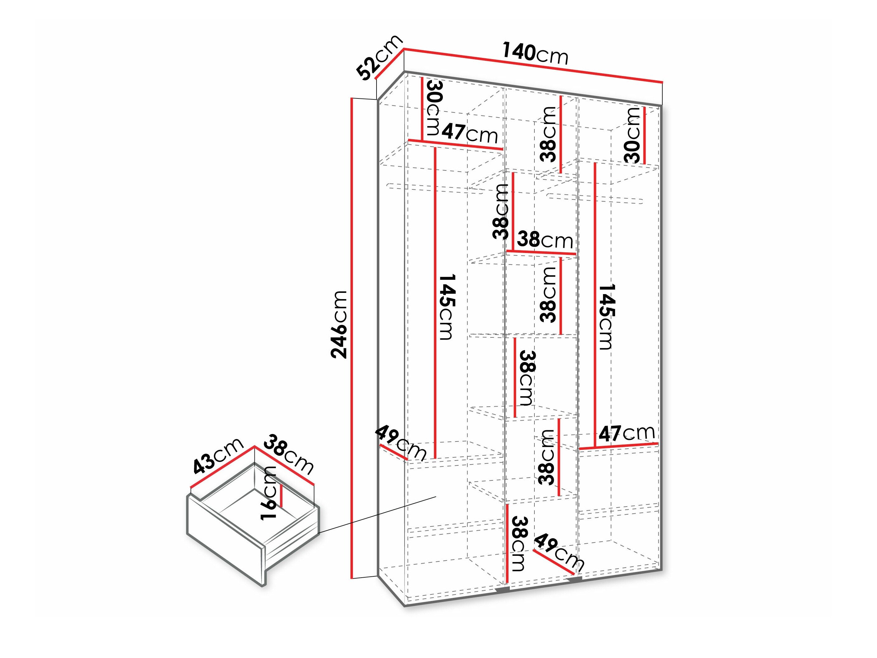 Garderobeskab Hartford 571 (Kashmir)