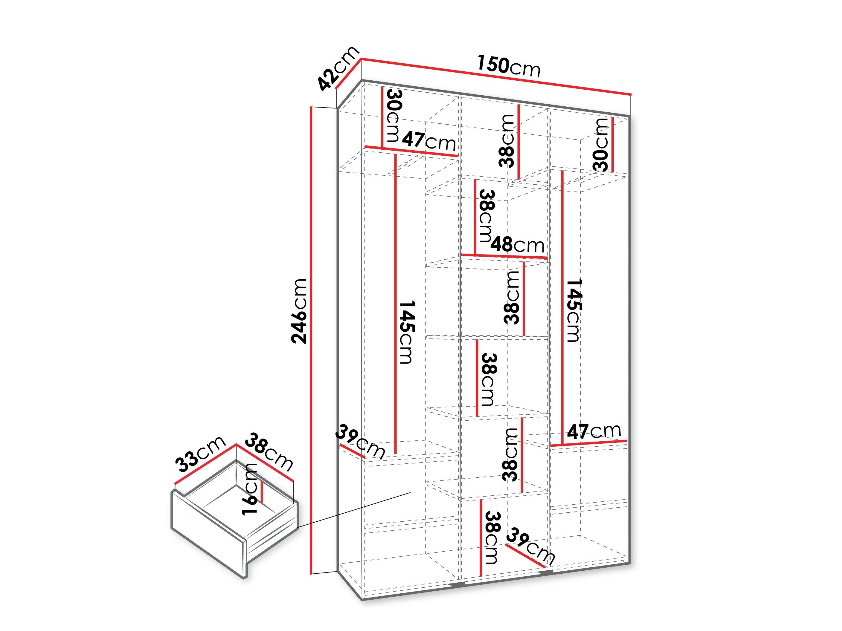 Garderobeskab Hartford 571 (Kashmir)