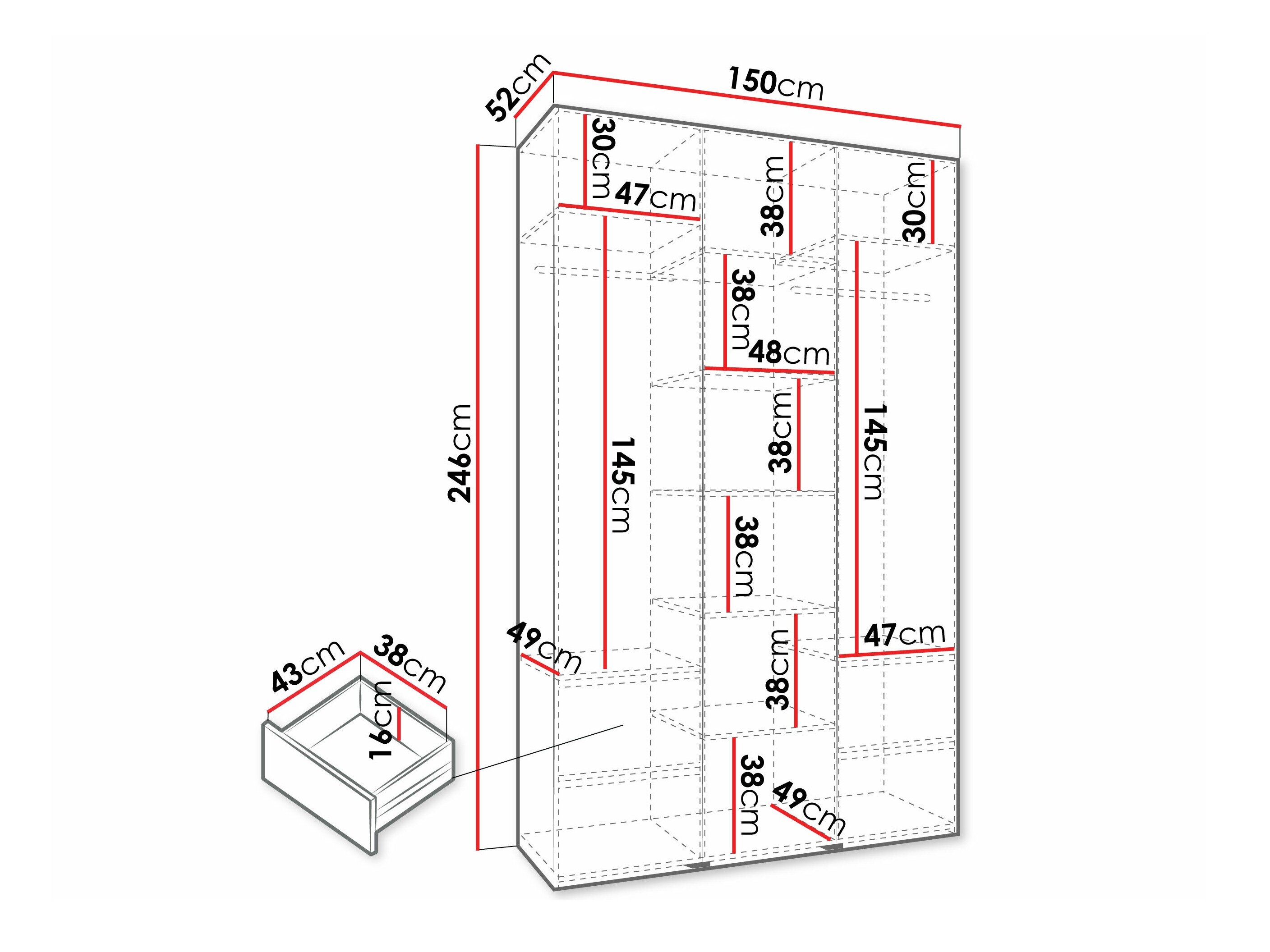 Garderobeskab Hartford 571 (Kashmir)