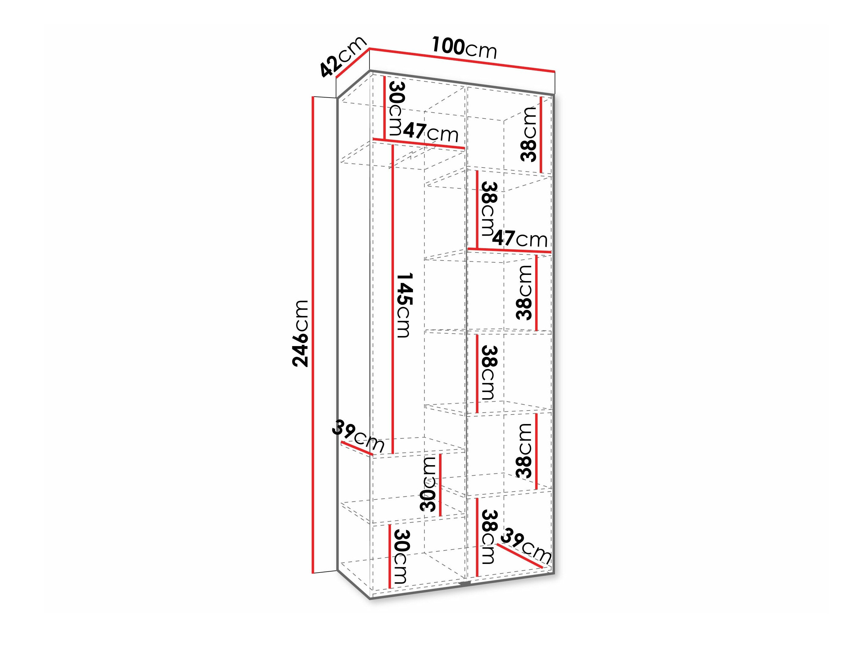 Kledingkast Hartford 572 (Wit)