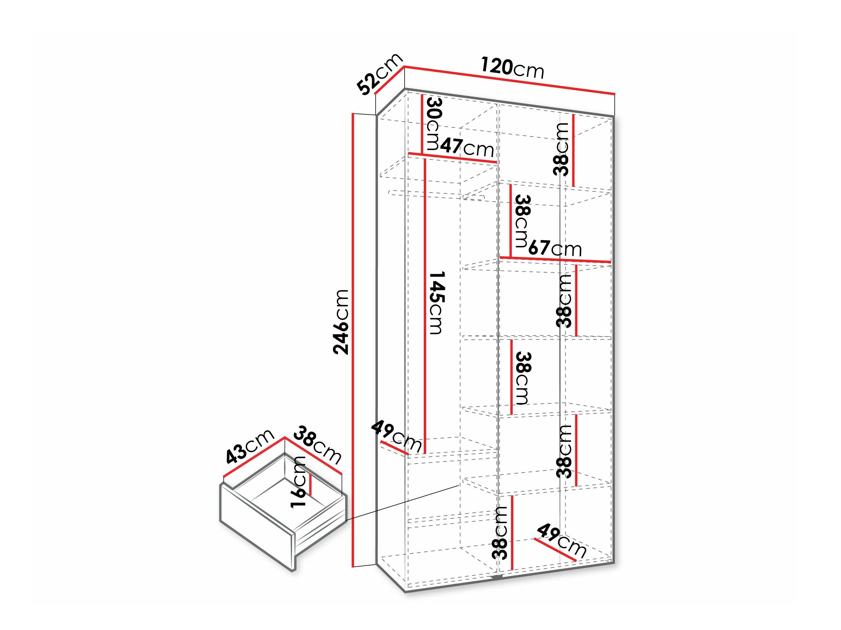 Garderobeskab Hartford 573 (Hvid)