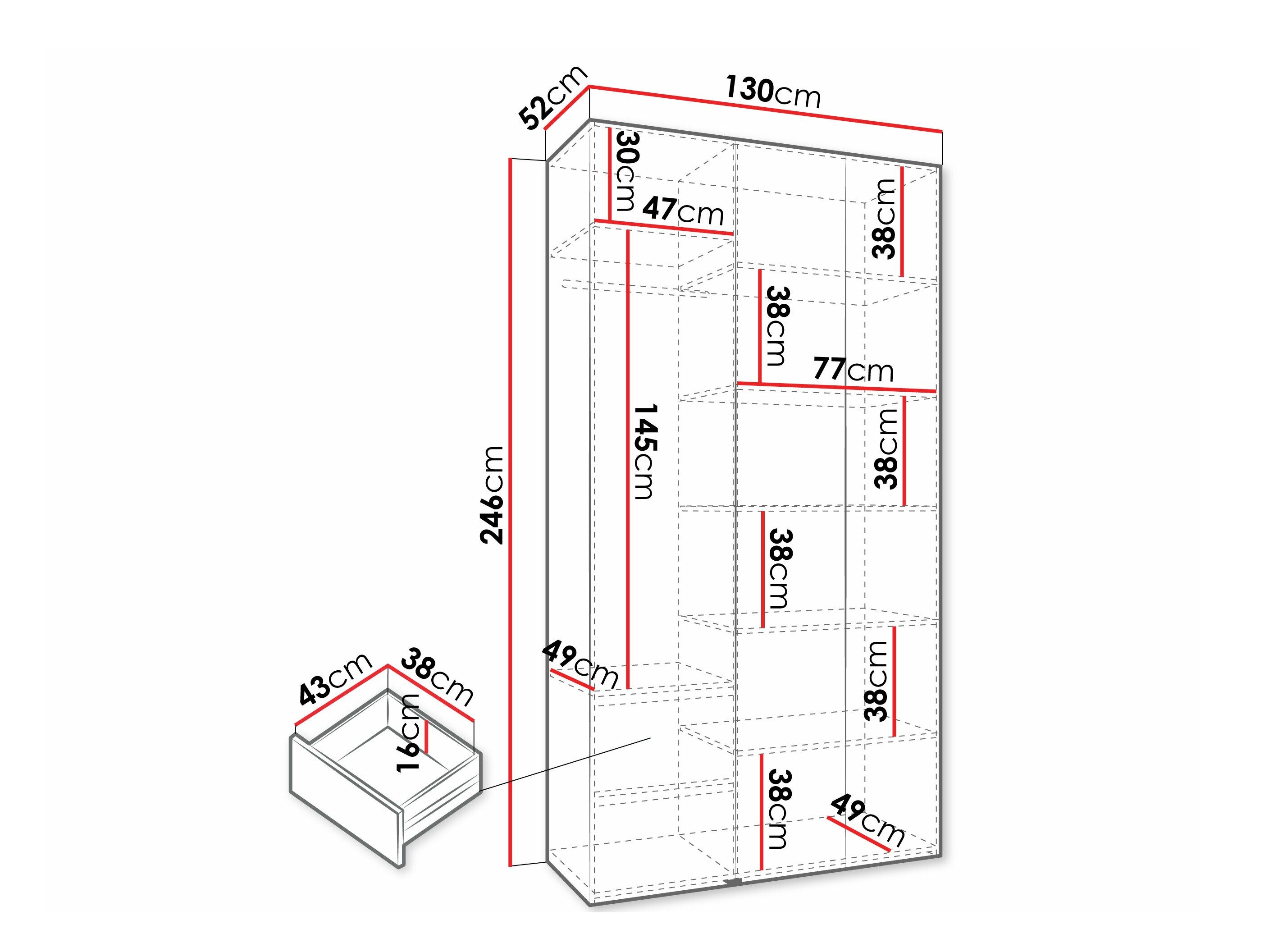 Garderobeskab Hartford 573 (Hvid)