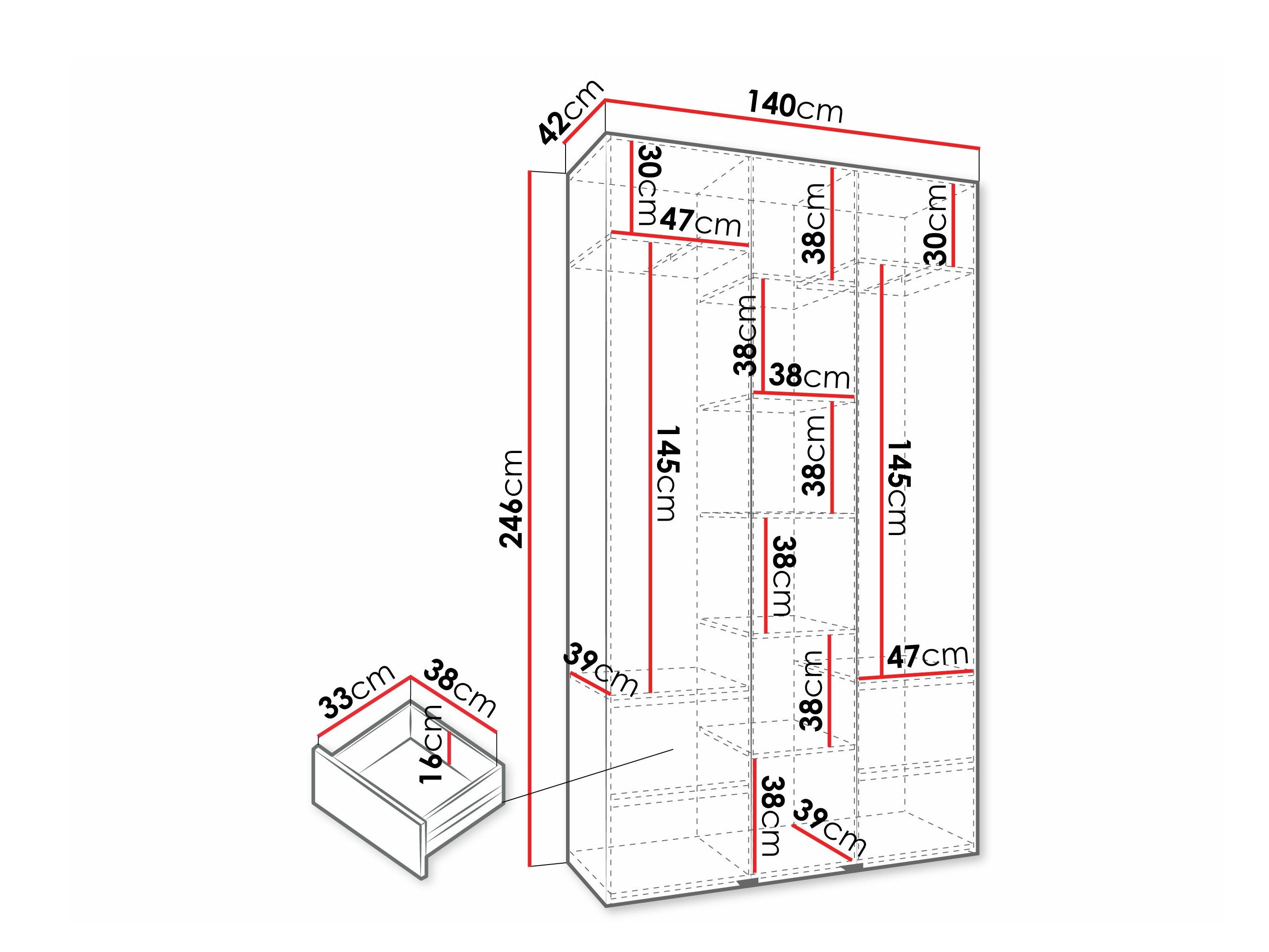 Garderobeskab Hartford 573 (Hvid)