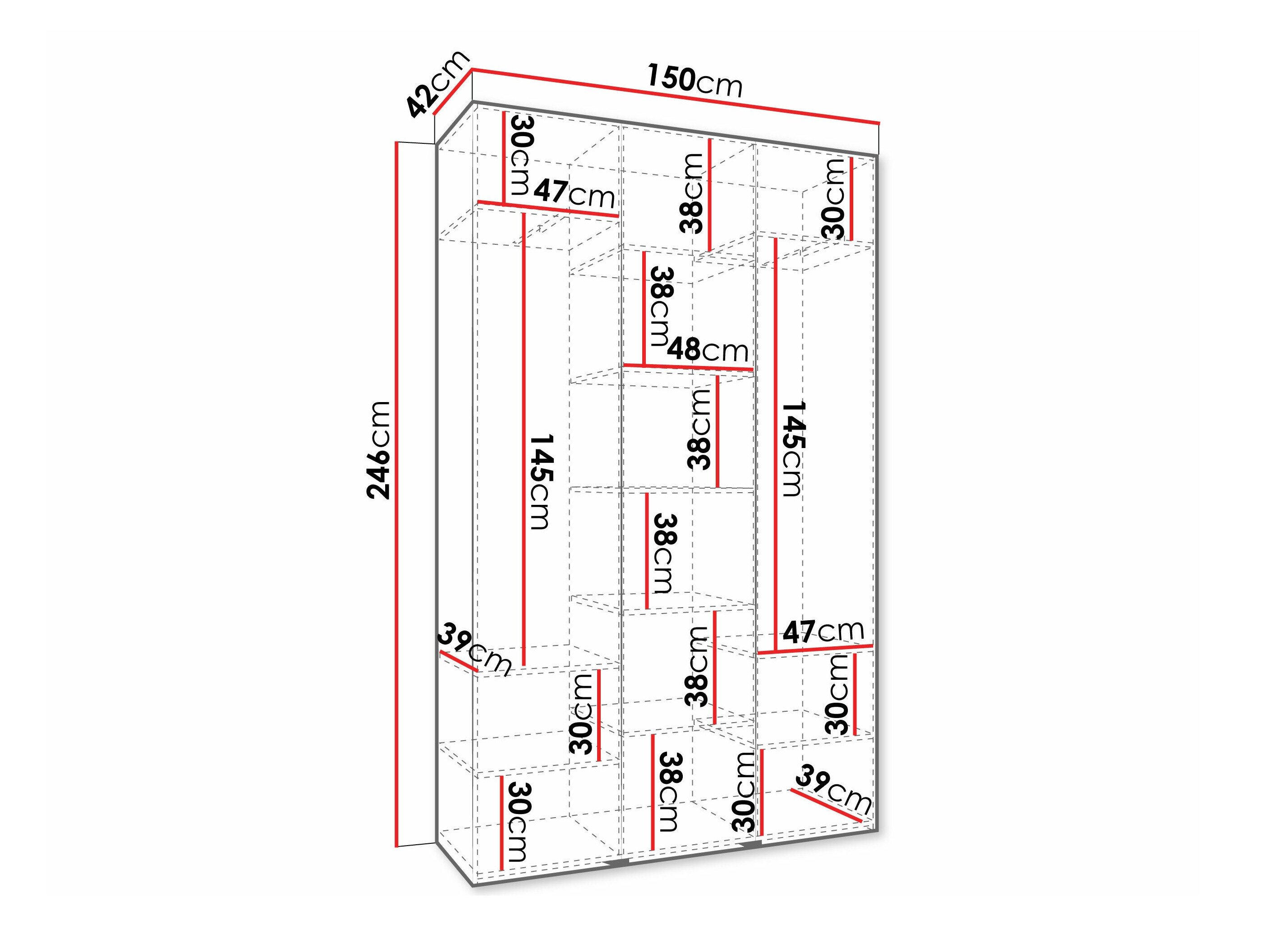 Garderobeskab Hartford 573 (Hvid)