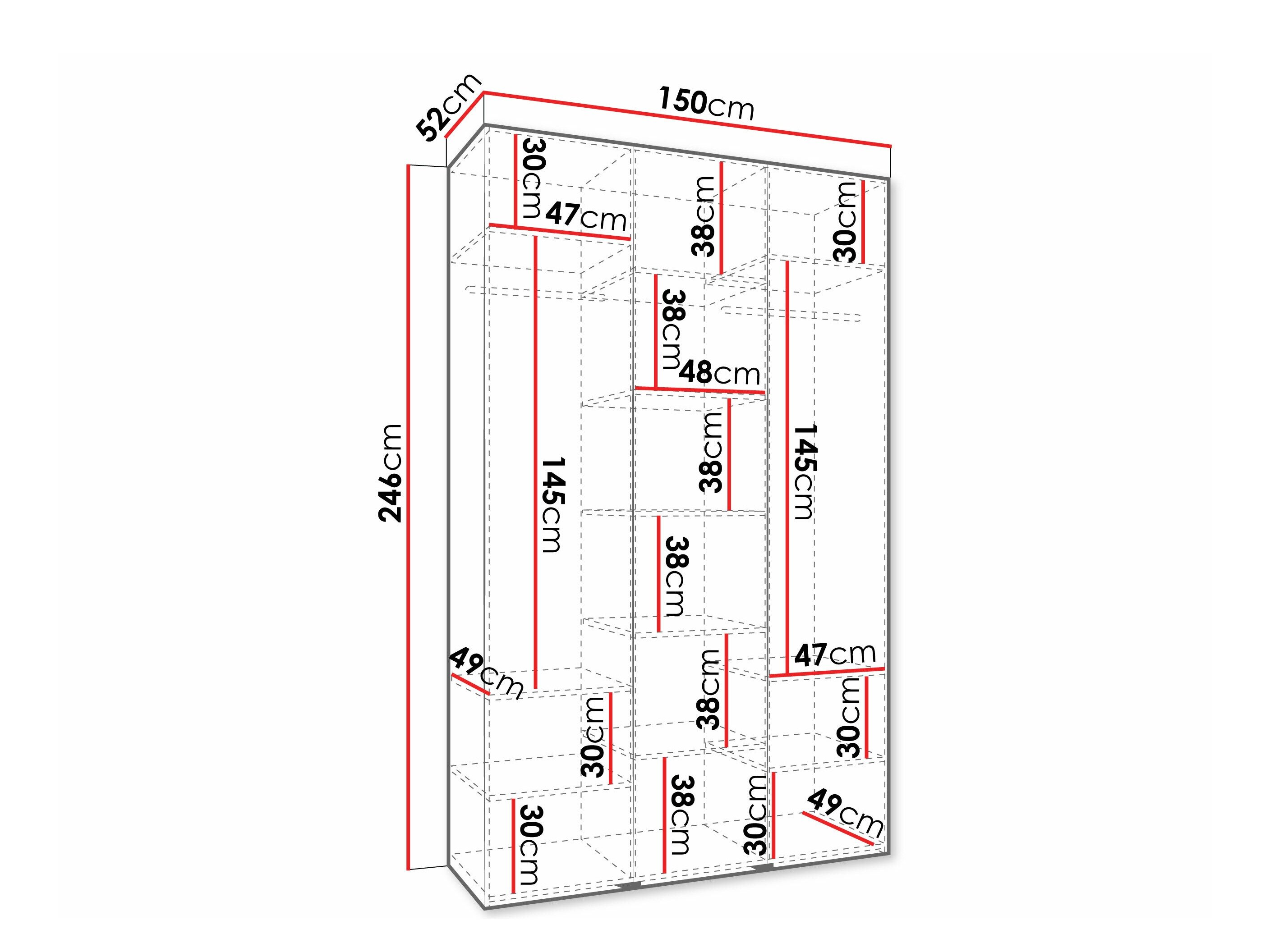 Garderobeskab Hartford 573 (Hvid)