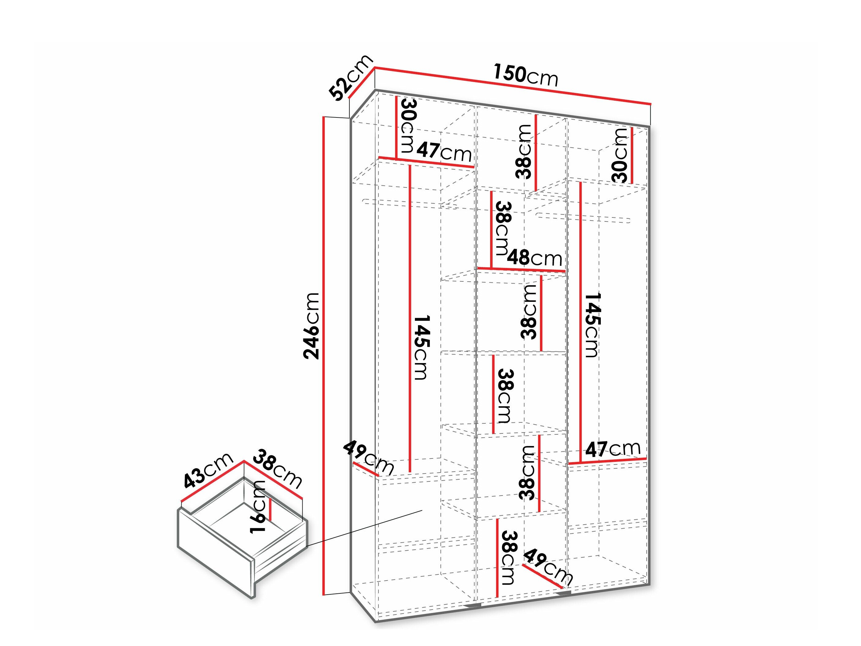 Garderobeskab Hartford 573 (Hvid)